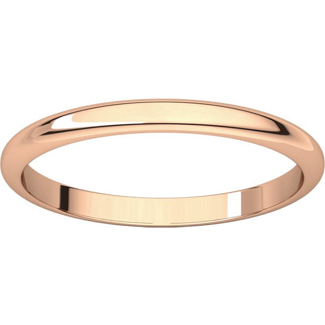 14K Gold 2mm Half Round Wedding Band for Women - Elegant & Durable Bridal Ring for Engagement, Anniversary & Everyday Wear
