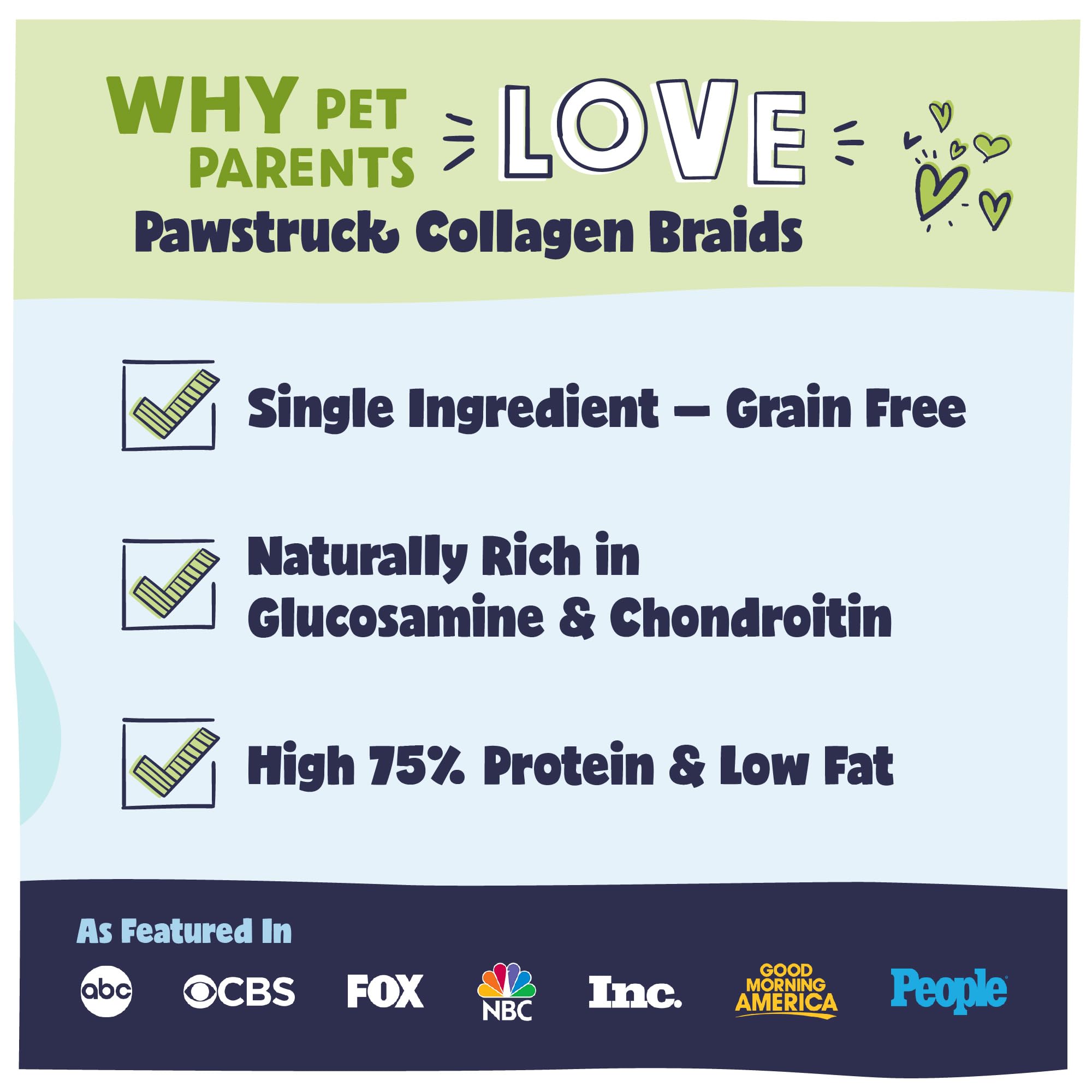 Pawstruck Natural 5-7 Inch Beef Collagen Braids Dog Chews - Long Lasting Rawhide Alternative with Glucosamine & Chondroitin - Healthy Dental Treats for Medium & Large Dogs - 5 Pack - Perfect for Training, Teething & Anxiety Relief