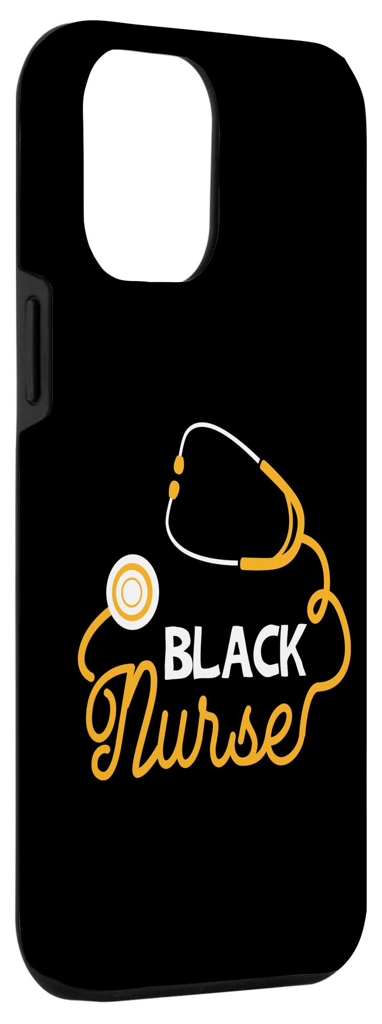 iPhone 12 Pro Max Case - Black Stethoscope Design for Nurses & Medical Professionals - Perfect Gift for Black History Month & Healthcare Workers
