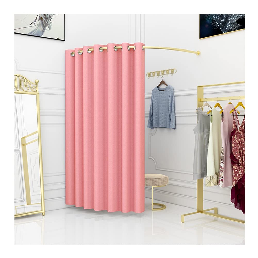 Pink 90x90cm Clothing Store Fitting Room - Privacy Changing Room with Shading Curtain & Hanging Rod for Malls, Boutiques, and Retail Stores | Perfect Dressing Room Solution for Customer Comfort and Space Division