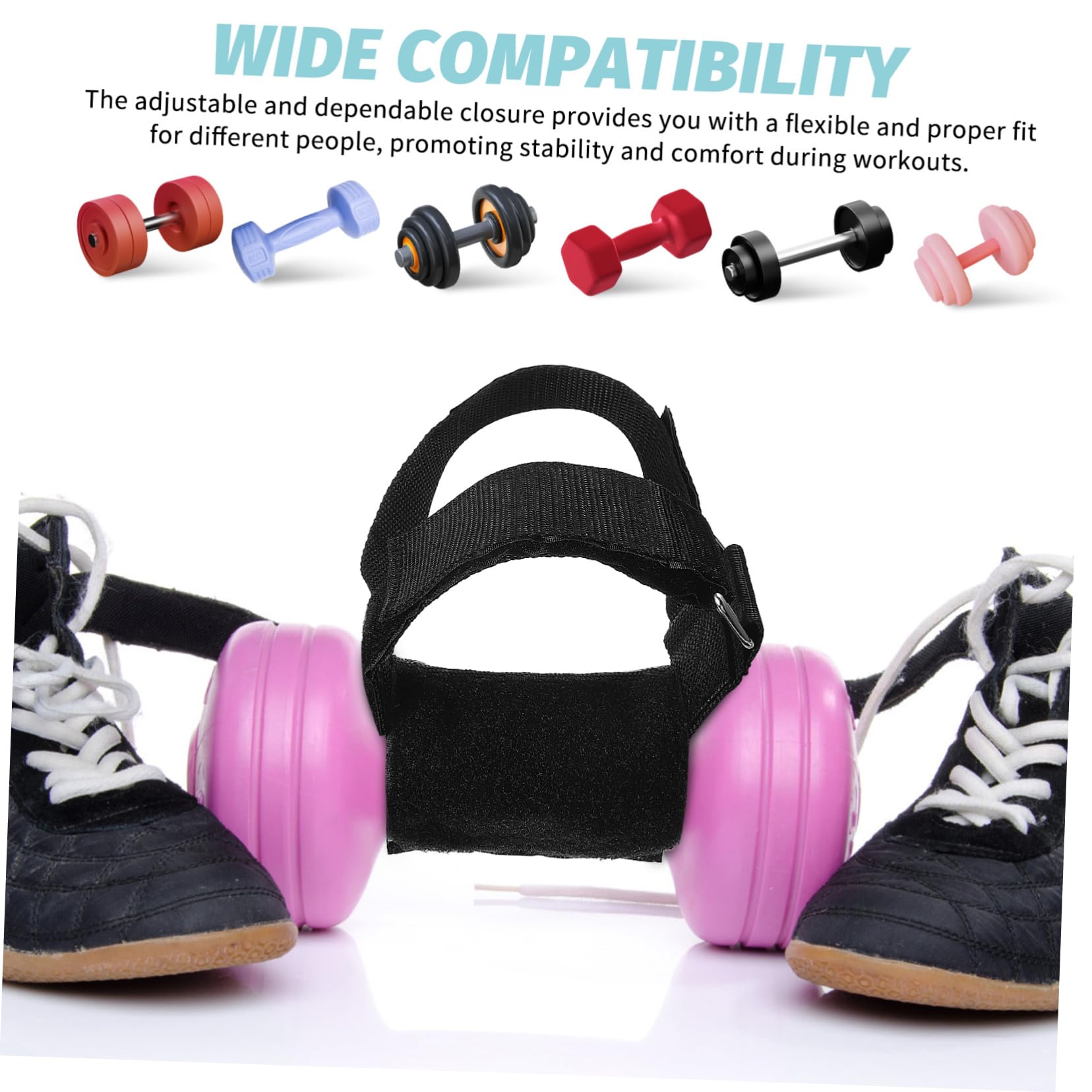 BESPORTBLE Ankle Straps for Leg Workouts - Heavy Duty Dumbbell Attachment for Leg Curl Exercises - Fitness Equipment for Home Gym & Strength Training