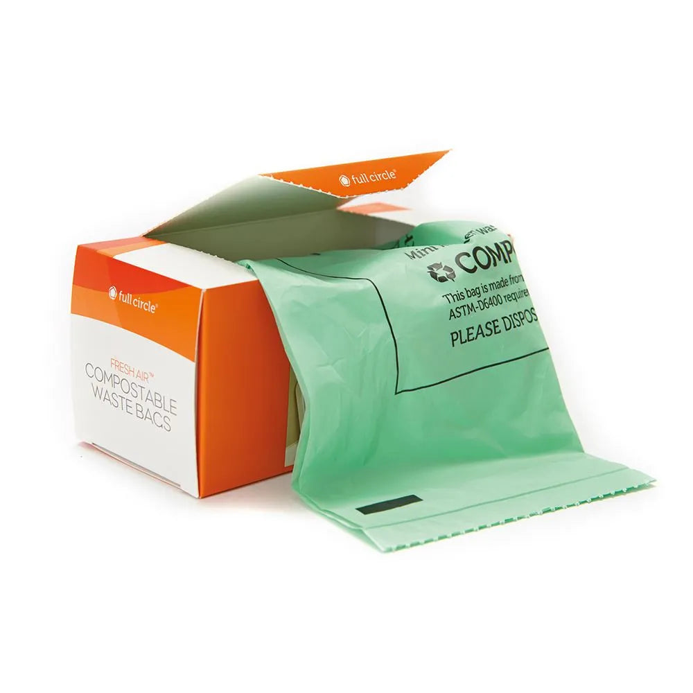 Eco-Friendly Compostable Trash Bags - Biodegradable Kitchen & Yard Waste Bags for Sustainable Living - Perfect for Composting, Gardening, and Organic Waste Disposal