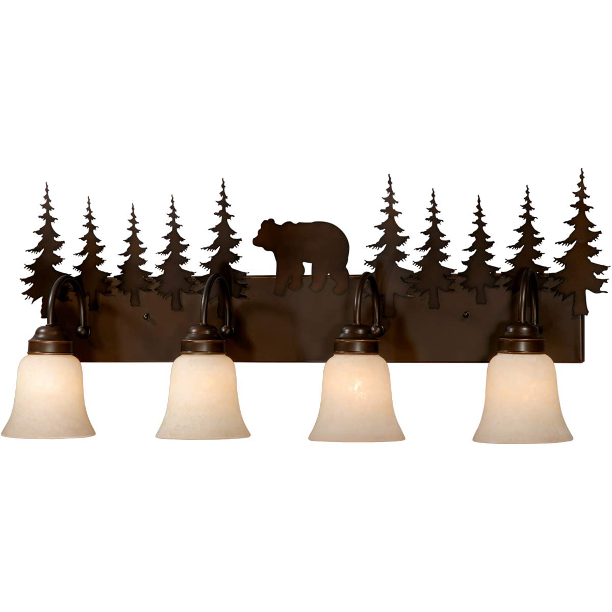 Rustic Bronze Bathroom Vanity Light - 4-Light 33
