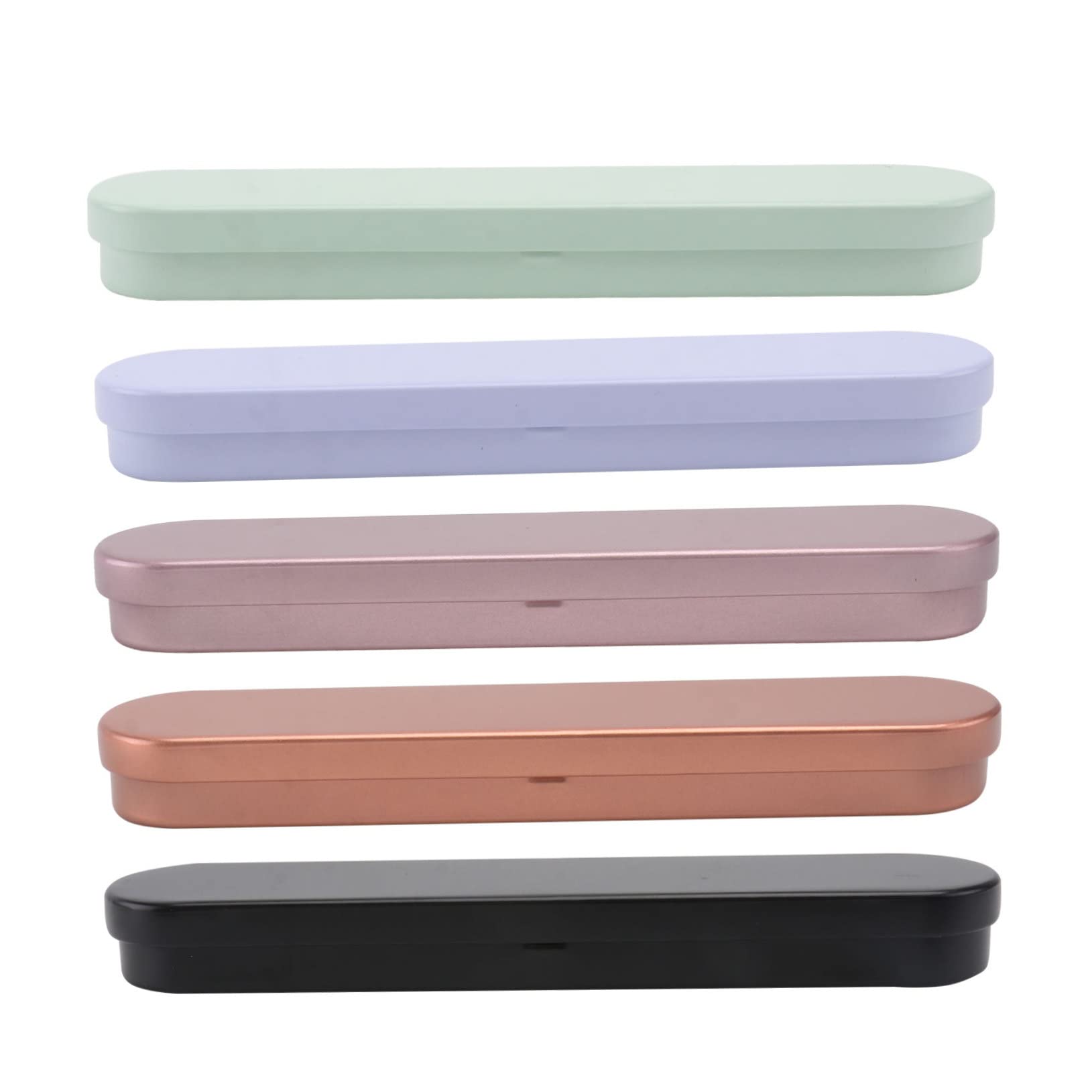 5 Pcs Professional Eyelash Extension Tweezers Set with Tinplate Storage Case - Precision Makeup Tools for Lash Artists & DIY Beauty (Perfect for Salon, Home Use & Travel)