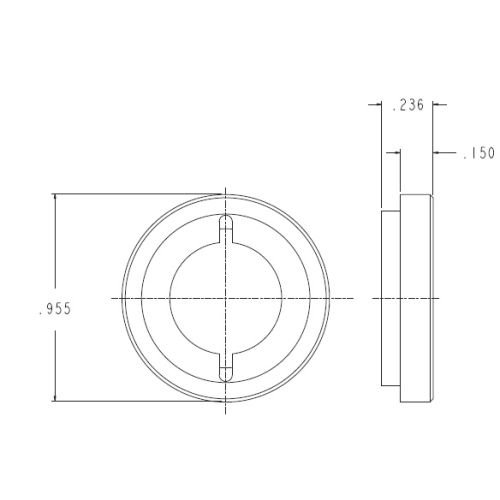 Baldwin 5197264 Satin Chrome Rose Retainer for Estate Levers and Knobs - Perfect for Vintage Door Hardware Restoration and Home Renovation Projects
