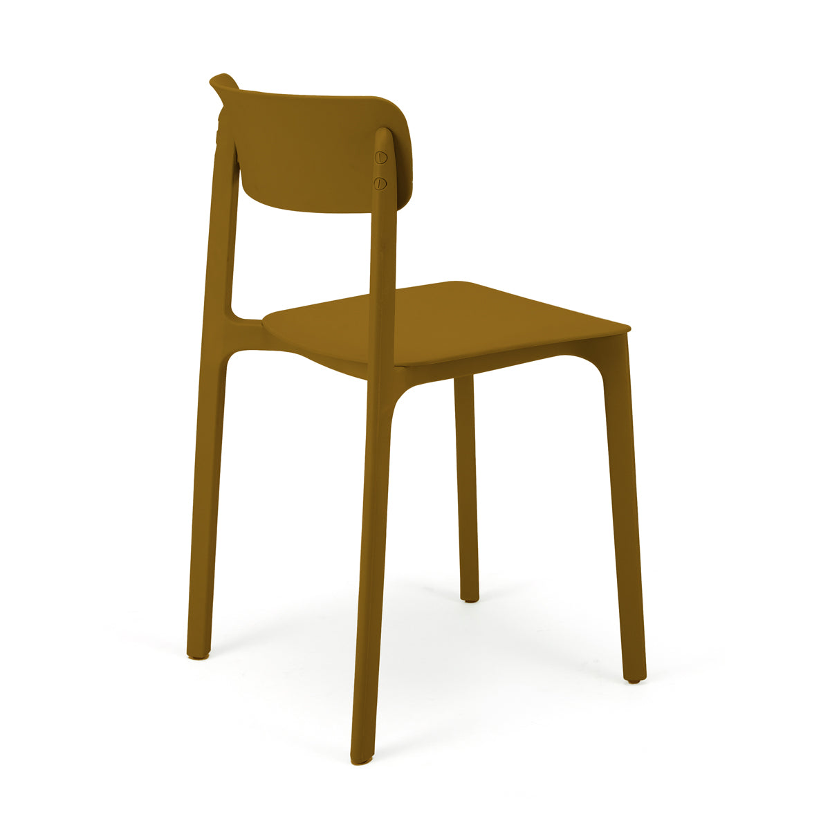 Modern Clay Stacking Dining Chair - Lightweight, Durable & Space-Saving Stackable Chairs for Kitchen, Restaurant, Cafe & Outdoor Use