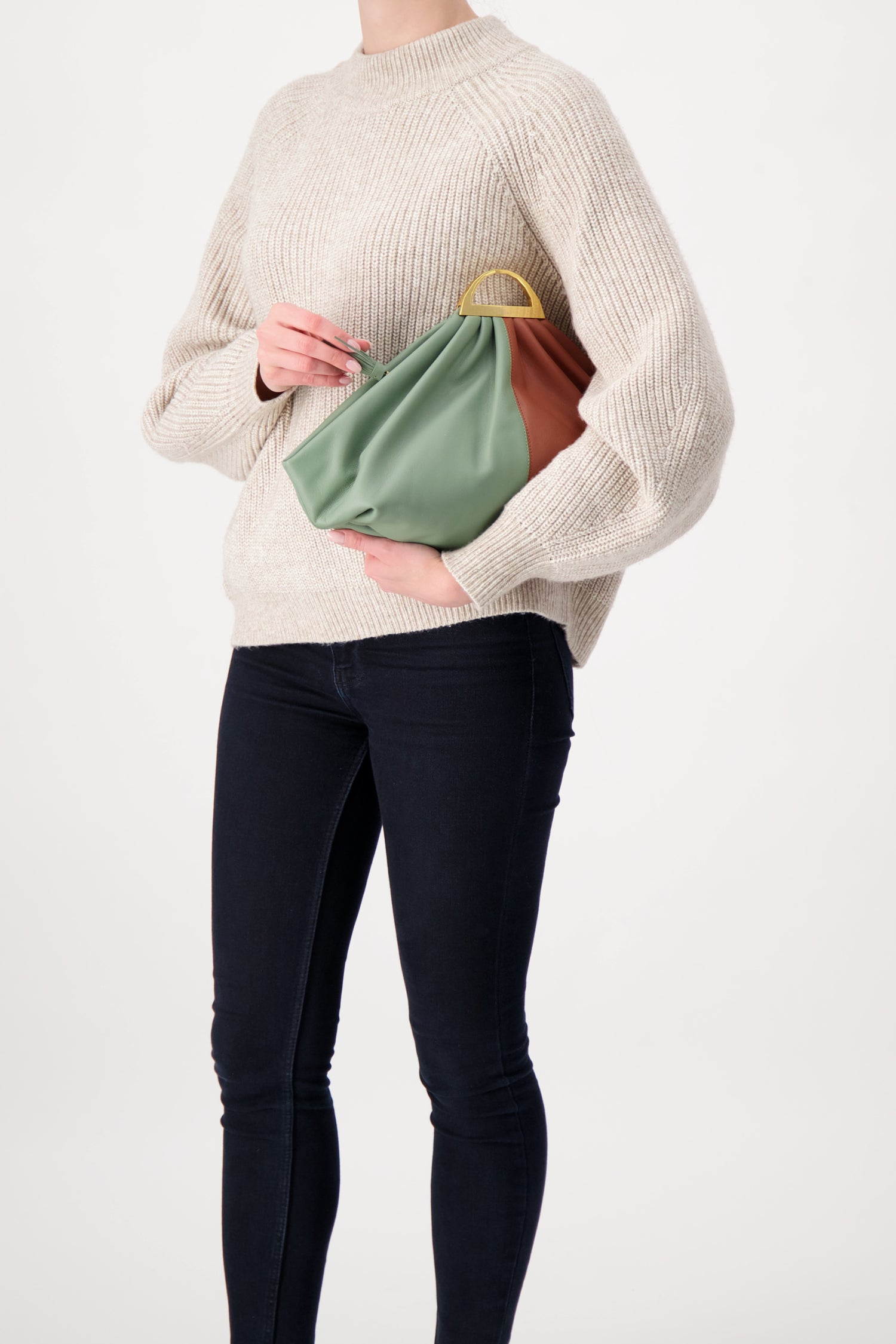 Volon Military/Tan Gabi Handbag - Stylish & Durable Women's Crossbody Bag for Work, Travel & Everyday Use