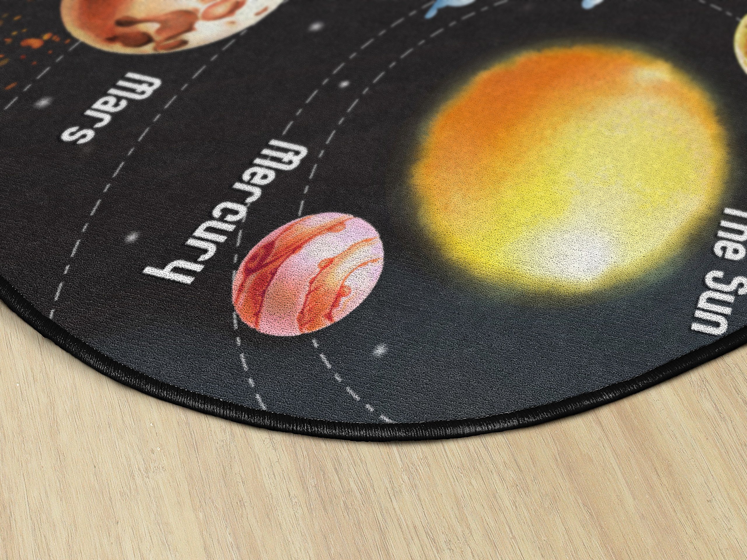 Flagship Carpets All The Planets in My Solar System Oval Educational Rug - 6' x 8'4