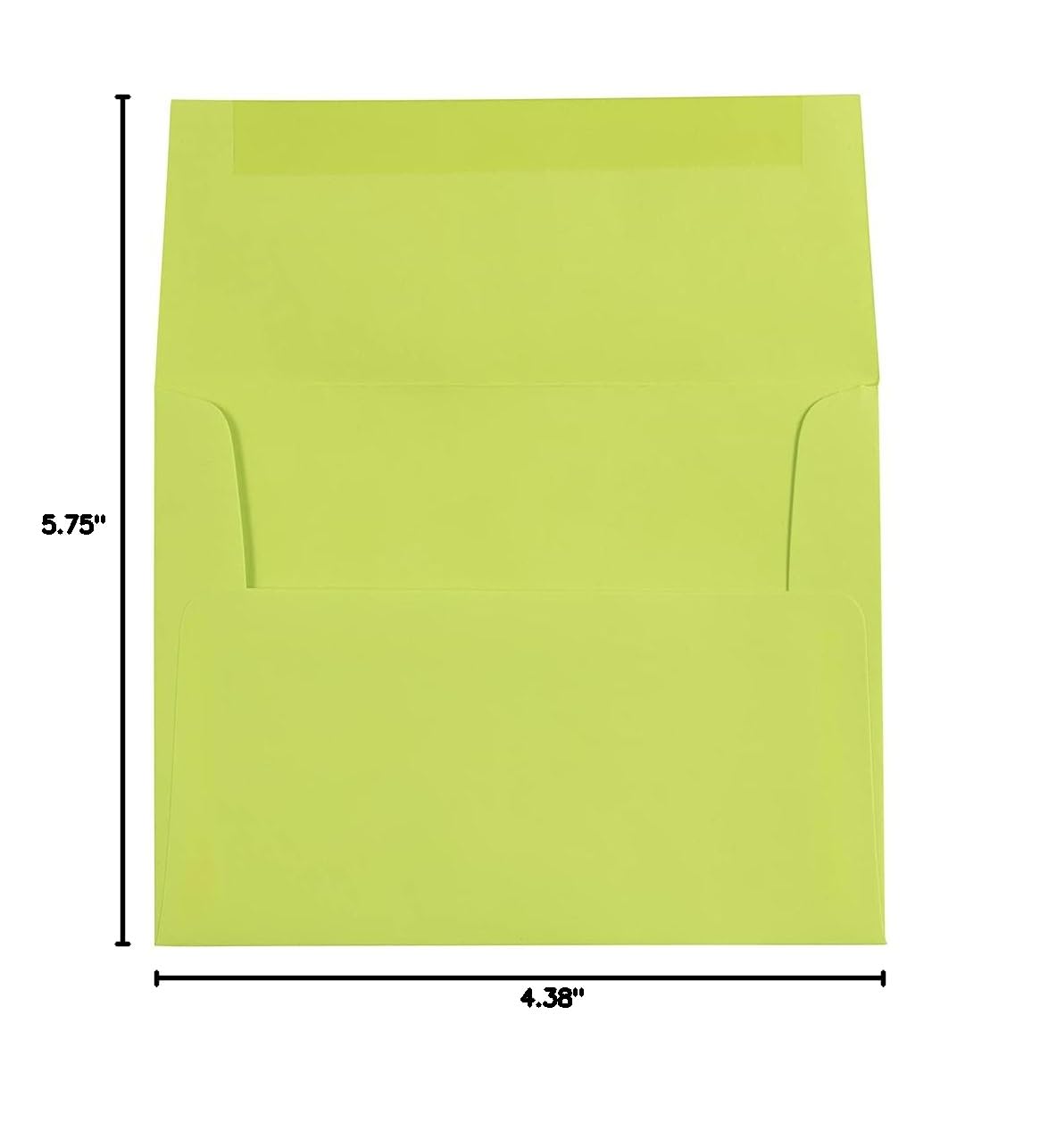 JAM PAPER A2 Colored Envelopes - 4 3/8 x 5 3/4 - Lime Green - 500/Box for Wedding Invitations