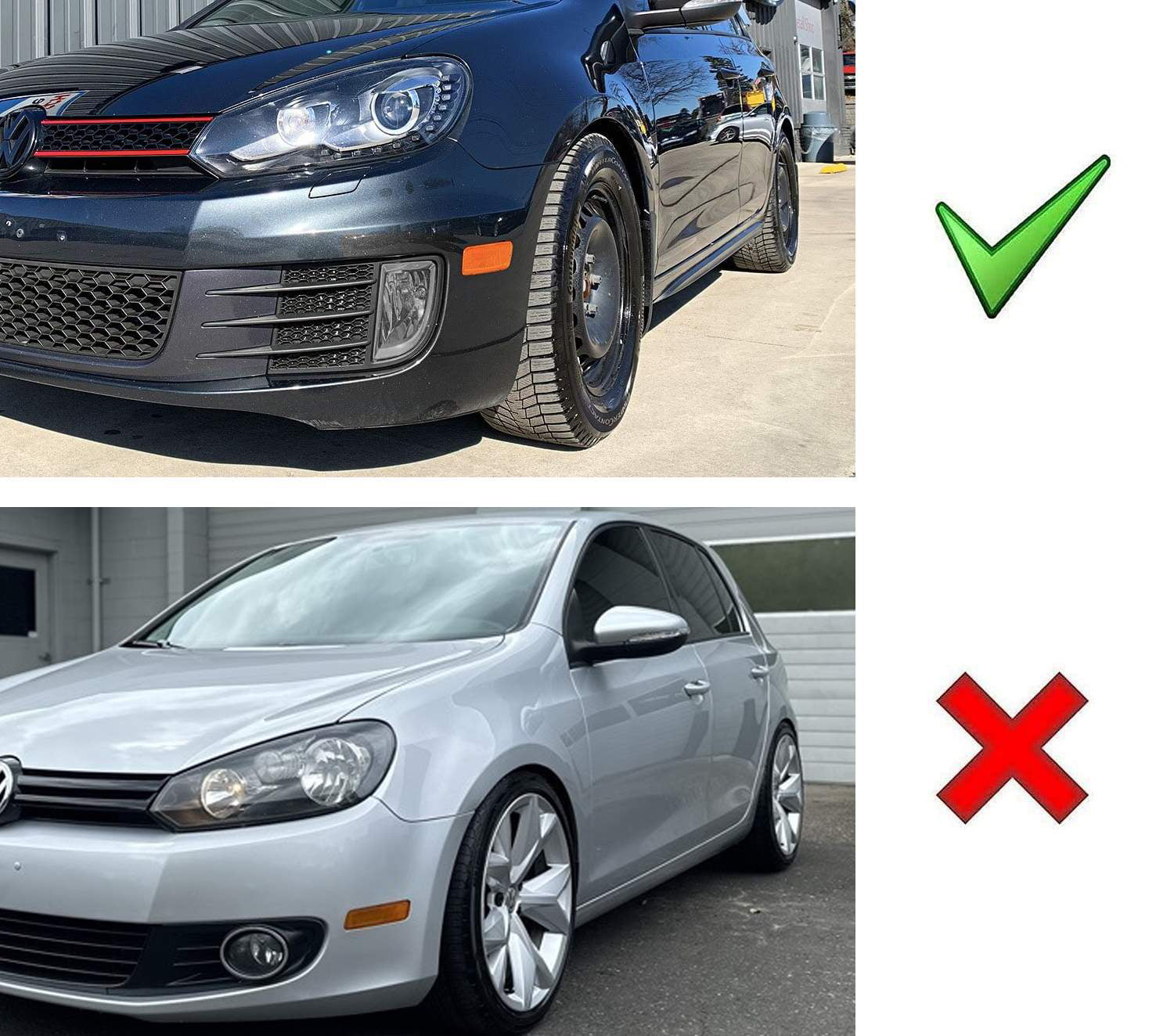 Clear Lens Front Bumper Side Marker Light Housing for 2010-2014 Volkswagen MK6 Golf/GTI - Replacement Turn Signal Light for Enhanced Visibility & Style
