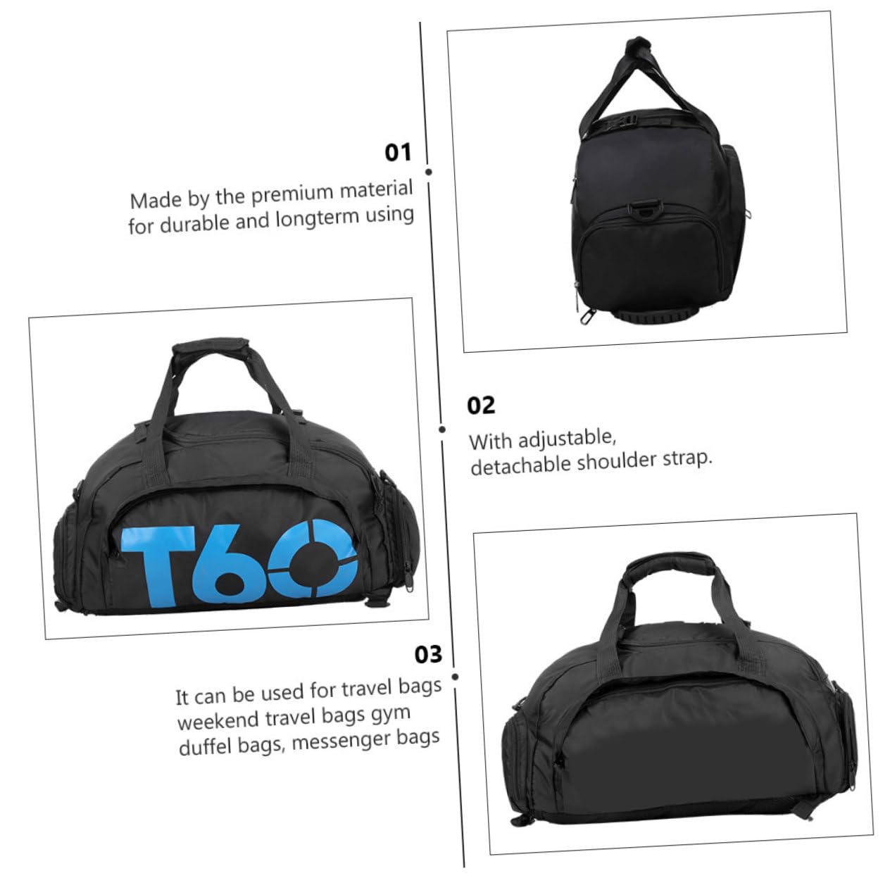 Premium MUSISALY Yoga Training Package Bag - Lightweight Gym Bag for Women & Men with Adjustable Shoulder Straps - Perfect for Yoga, Fitness, Travel & Workout Essentials