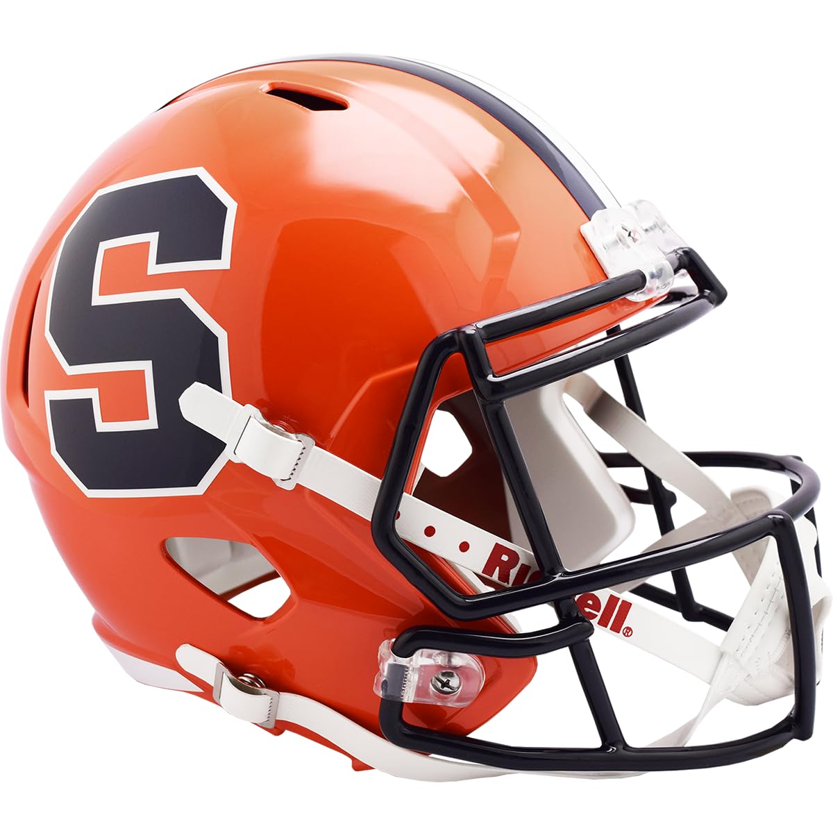 Riddell Syracuse Orangemen NCAA Speed Full Size Replica Football Helmet - Authentic College Football Gear for Fans, Collectors & Players - Perfect for Game Day, Tailgating & Sports Decor