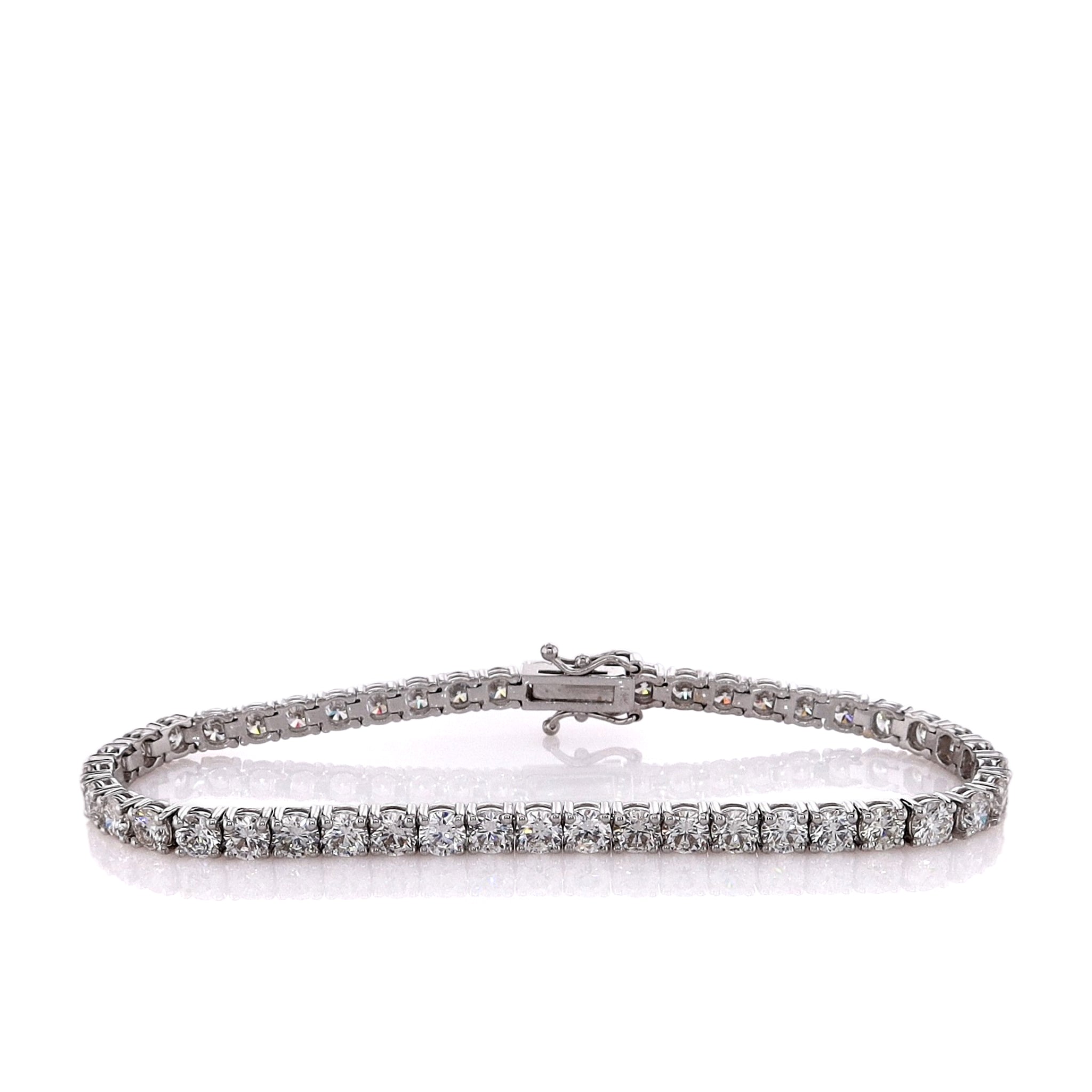 14K White Gold 7.72 Carat Diamond Tennis Bracelet for Women - Elegant & Sparkling Jewelry Gift for Anniversary, Wedding & Special Occasions