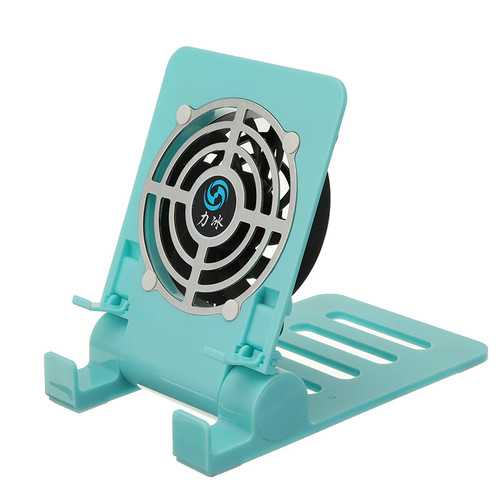 Bakeey Mini USB Desktop Fan with Phone Holder - Foldable Cooling Stand for Samsung, Xiaomi, iPhone - Perfect for Office, Home & Travel Use