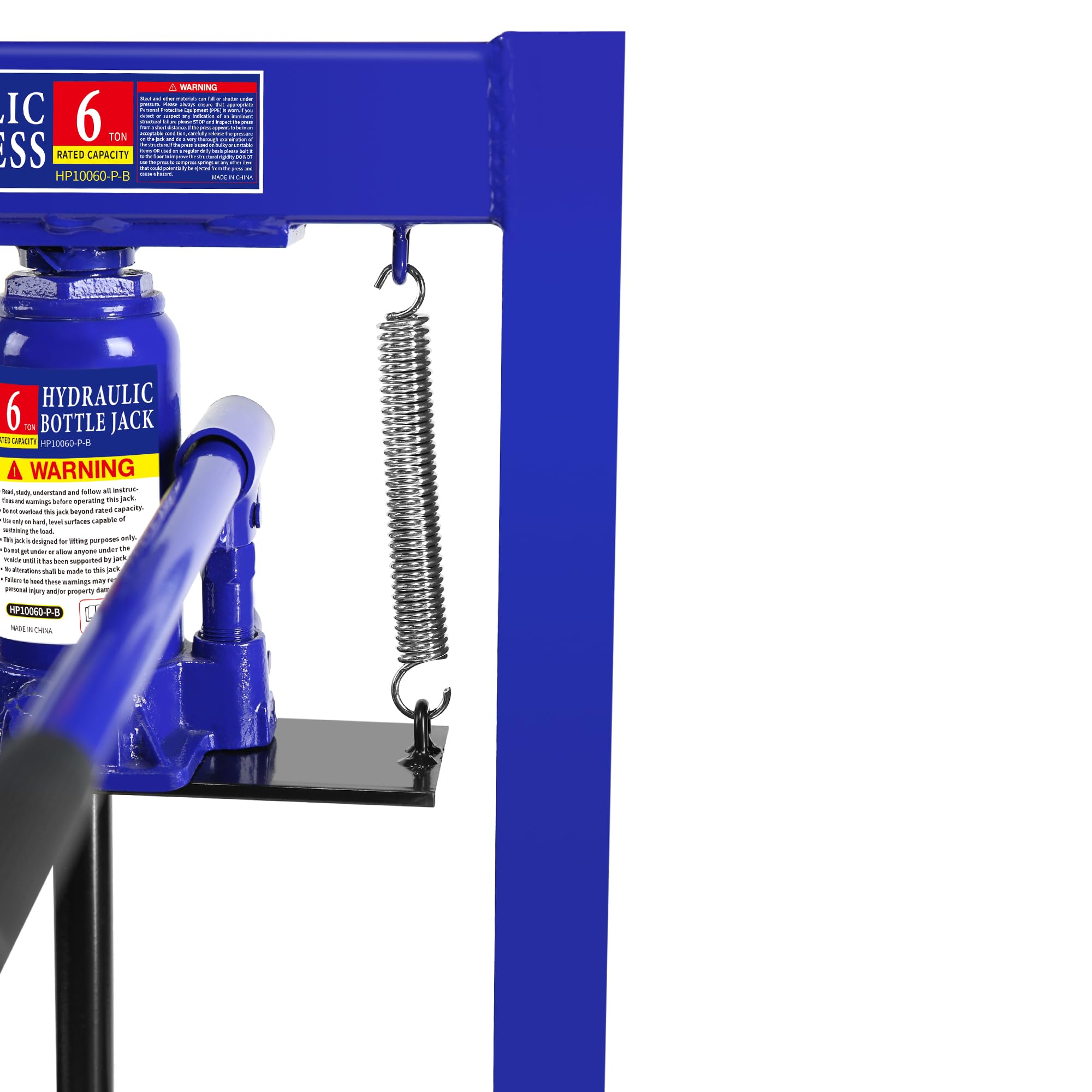 6 Ton Hydraulic Shop Press - Heavy Duty H-Frame Benchtop Press with Pressure Gauge, Adjustable Work Table & Steel Plates - Perfect for Bearing Removal, Gear Repair, Metalworking in Garage & Workshop