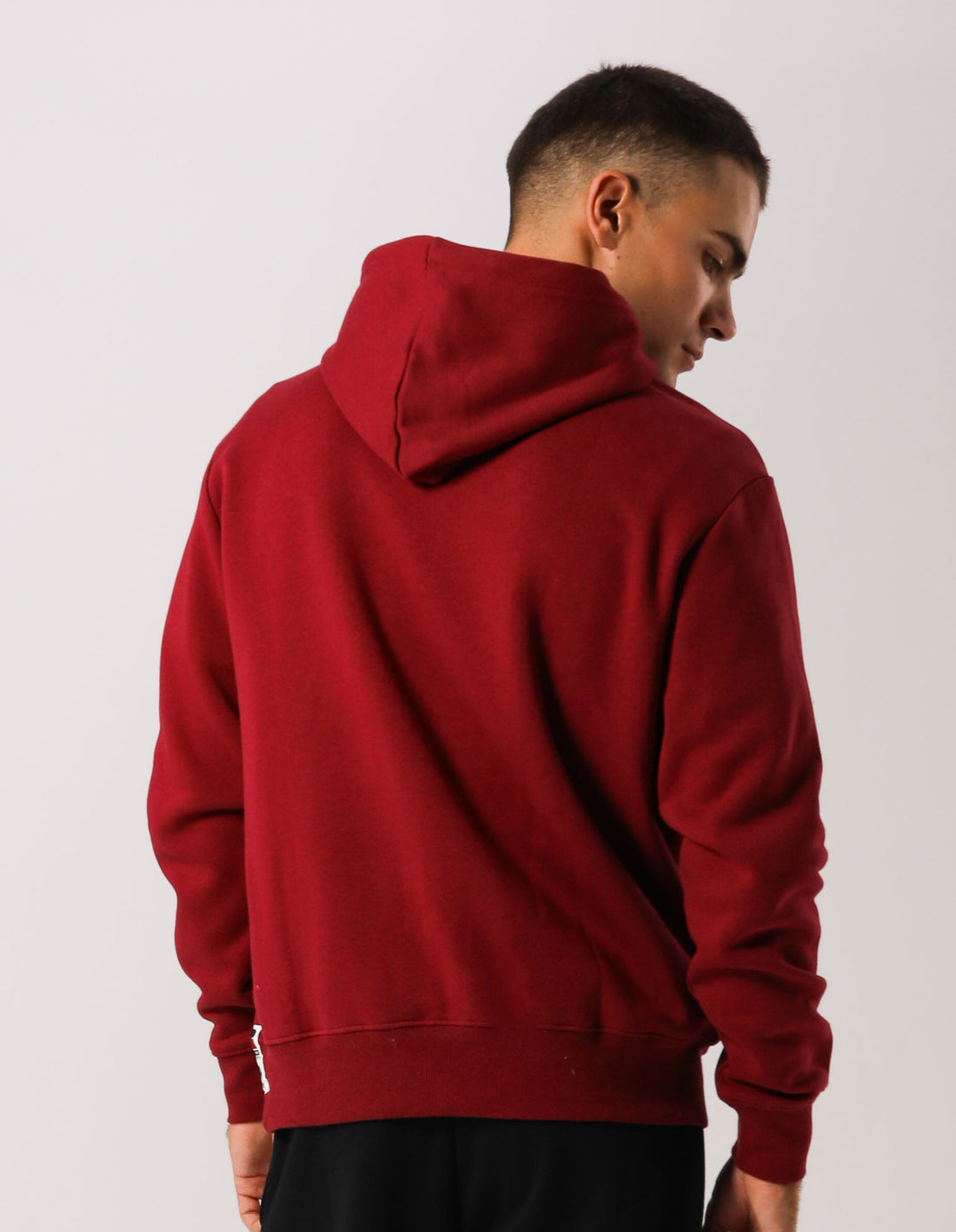 Russell Athletic Men's Lewis Maroon Hoodie - Soft Fleece Pullover for Casual Wear & Outdoor Activities