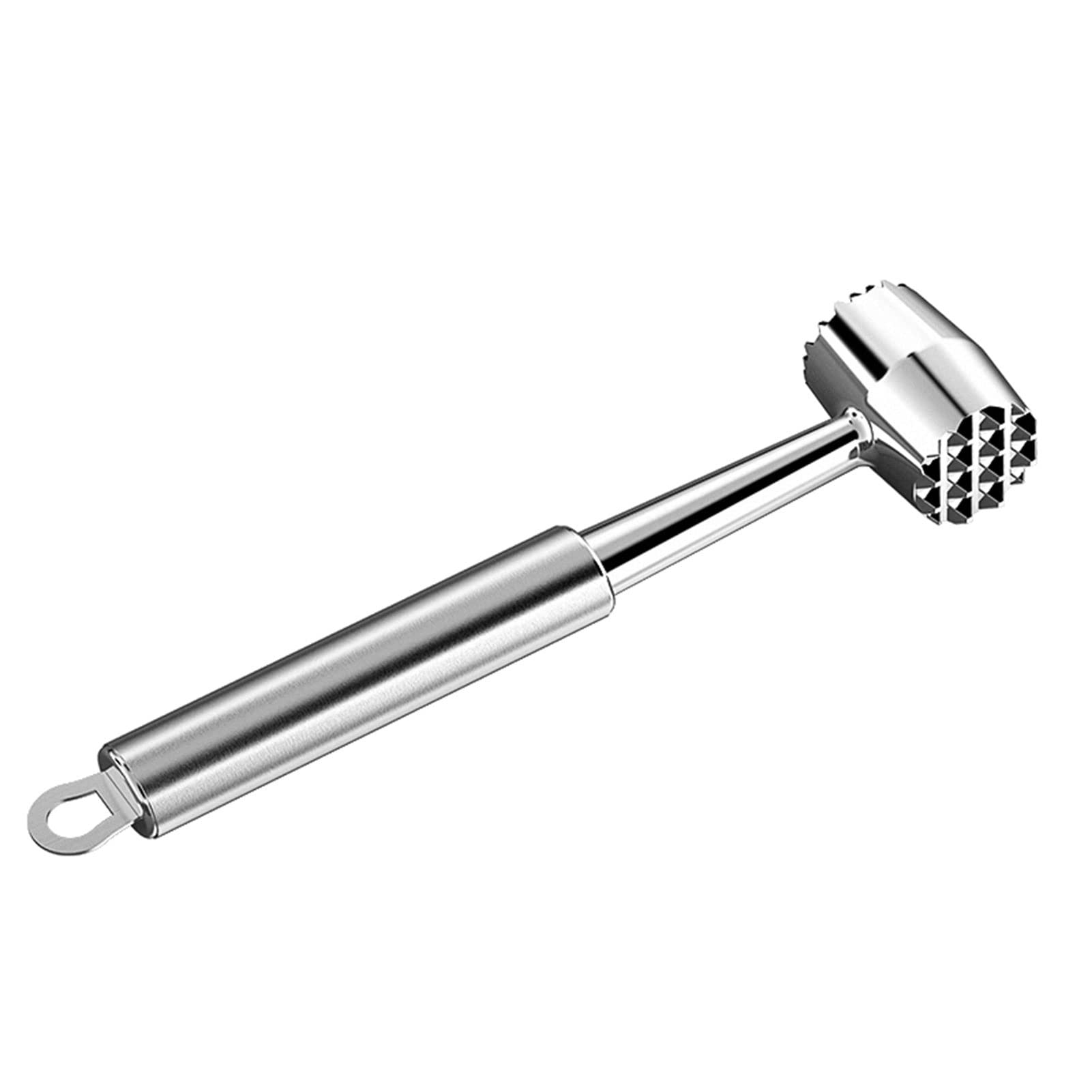 Premium Dual-Sided Zinc Alloy Meat Tenderizer & Mallet - Professional Kitchen Tool with Ergonomic Handle Hook - Perfect for Tenderizing Steak, Chicken & Pork - Ideal for Home Chefs & BBQ Enthusiasts