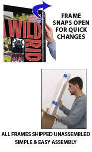 36x42 Inch Snap Frame with SwingSnap Technology - 1 5/8 Inch Wide Aluminum Frame for Quick Poster Changes | Perfect for Retail Displays, Trade Shows & Office Presentations