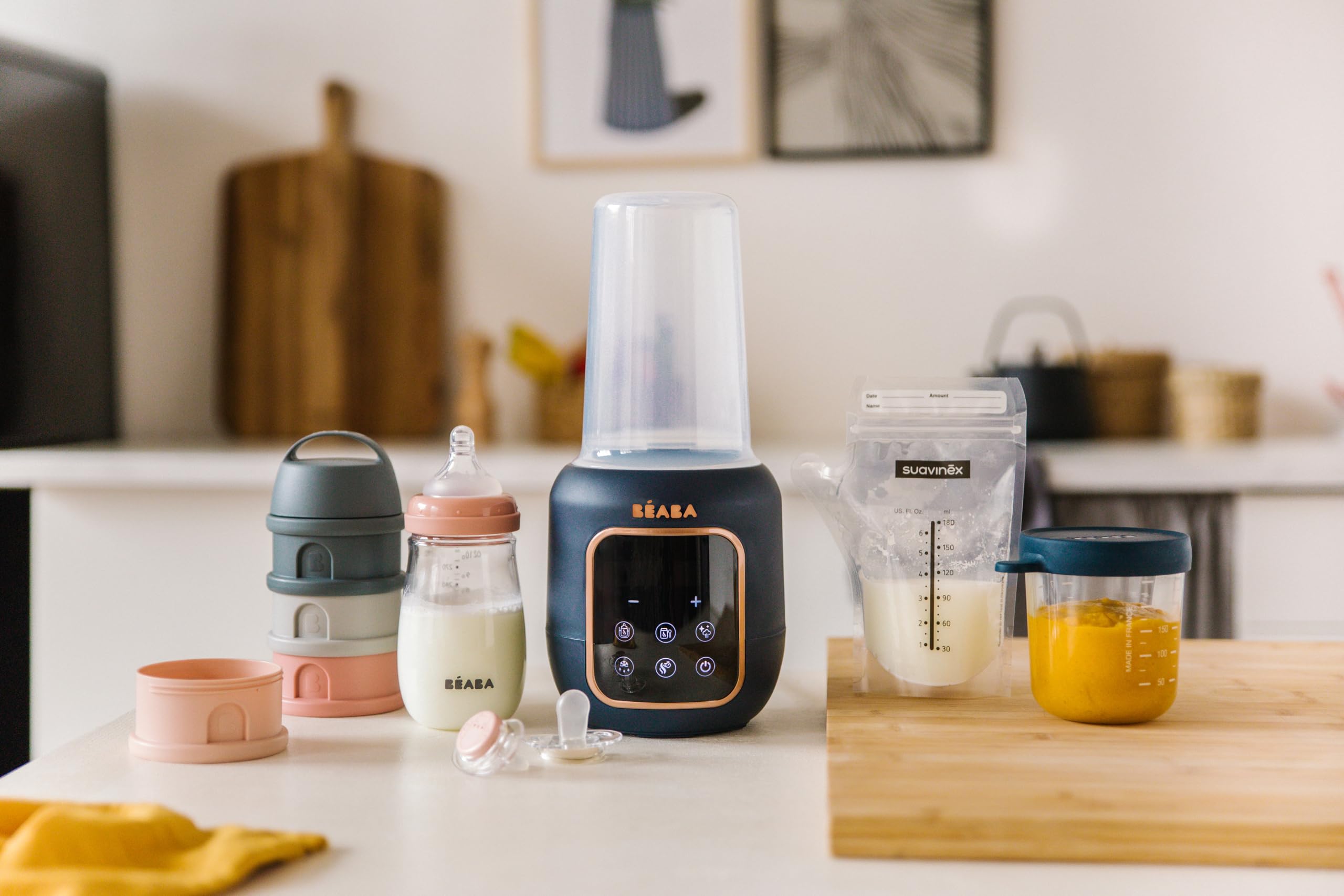 BEABA 5-in-1 Digital Baby Bottle Warmer & Food Warmer - Safe Breastmilk & Formula Heating for Infants | Perfect for Night Feedings, Daycare & Travel Use