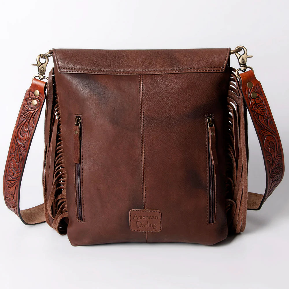American Darling Conceal Carry Floral Leather Fringe Bag - Stylish & Functional Crossbody Purse for Women | Perfect for Everyday Use, Travel & Concealed Carry