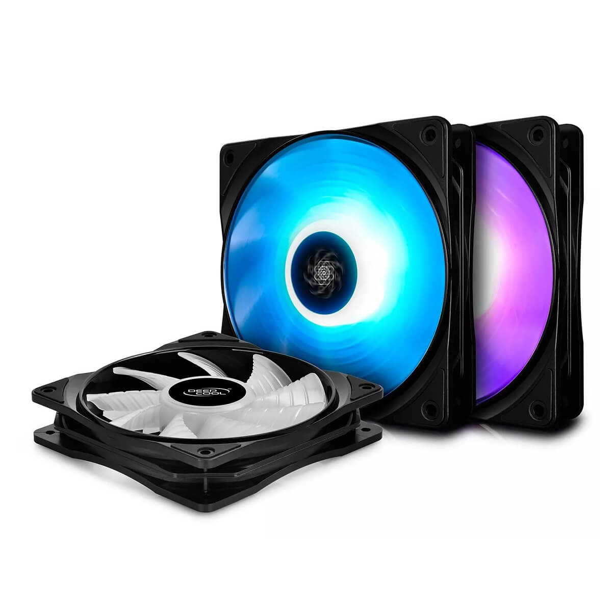 Deepcool RF120 120mm RGB LED PC Cooling Fans - 3 Pack with PWM Control for Gaming PC, Case, CPU Cooler & Liquid Cooling System