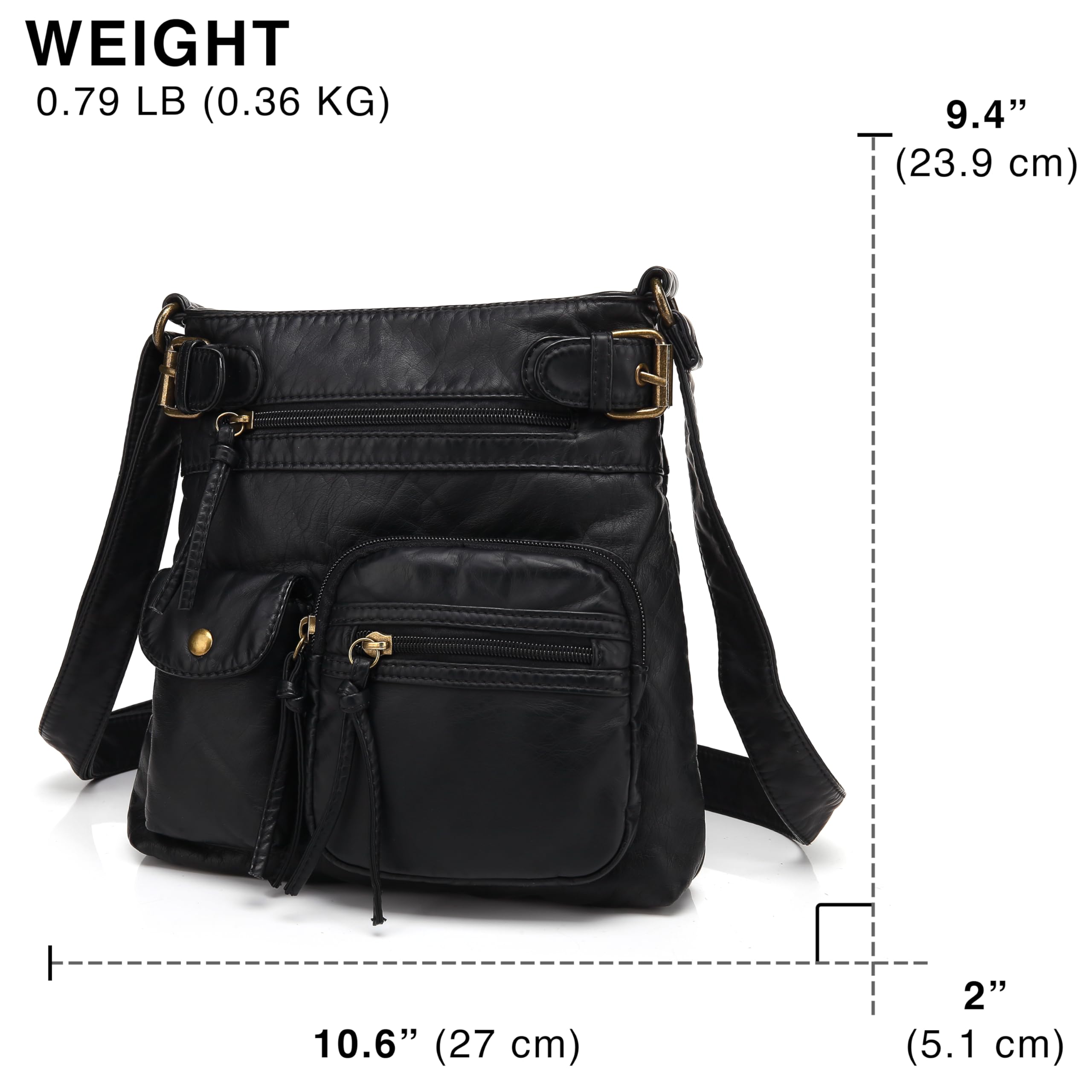 Scarleton Women's Crossbody Bag - Multi Pocket Faux Leather Small Shoulder Purse for Everyday Use, Travel & Shopping | H1833