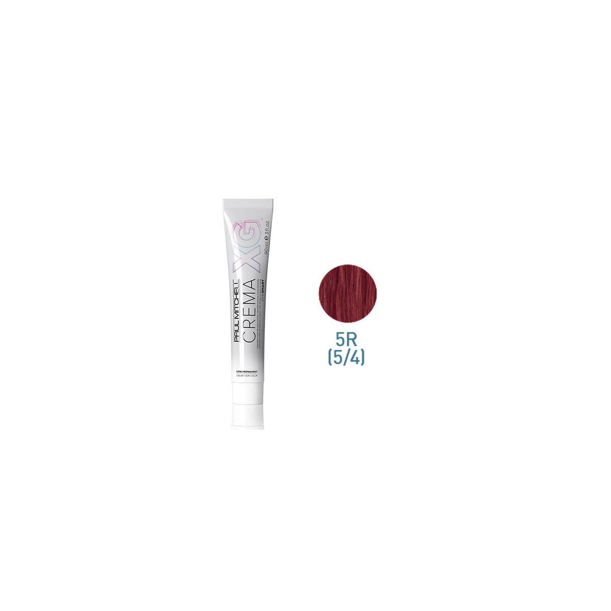Crema XG Demi 5R Hair Color - Professional Semi-Permanent Cream Hair Dye for Vibrant, Long-Lasting Color at Home or Salon Use