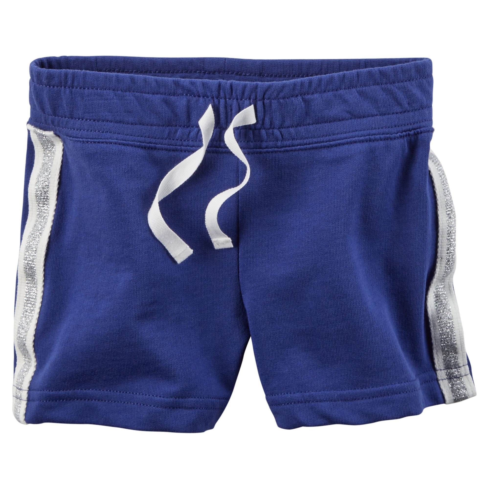 Carters Baby Girls Sparkle Side Stripe French Terry Shorts - Soft & Stylish Toddler Shorts for Playtime, Summer Outfits & Casual Wear