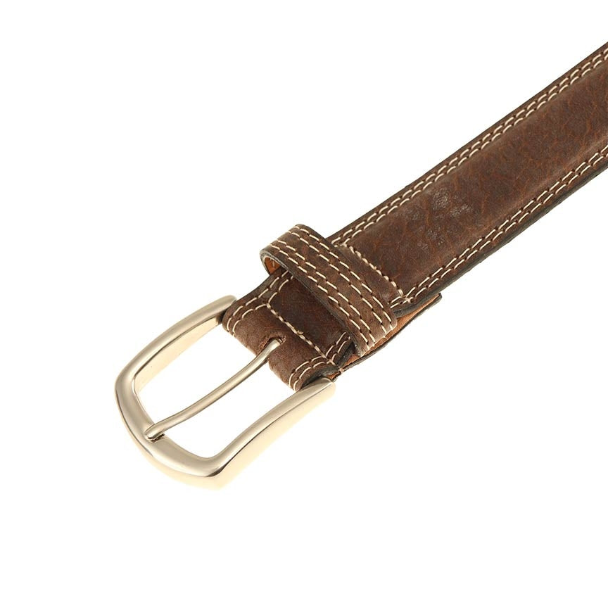 Raleigh Genuine Leather Bison Belt for Men - Durable & Stylish Western Belt for Casual & Formal Wear - Perfect for Jeans, Suits, and Outdoor Adventures