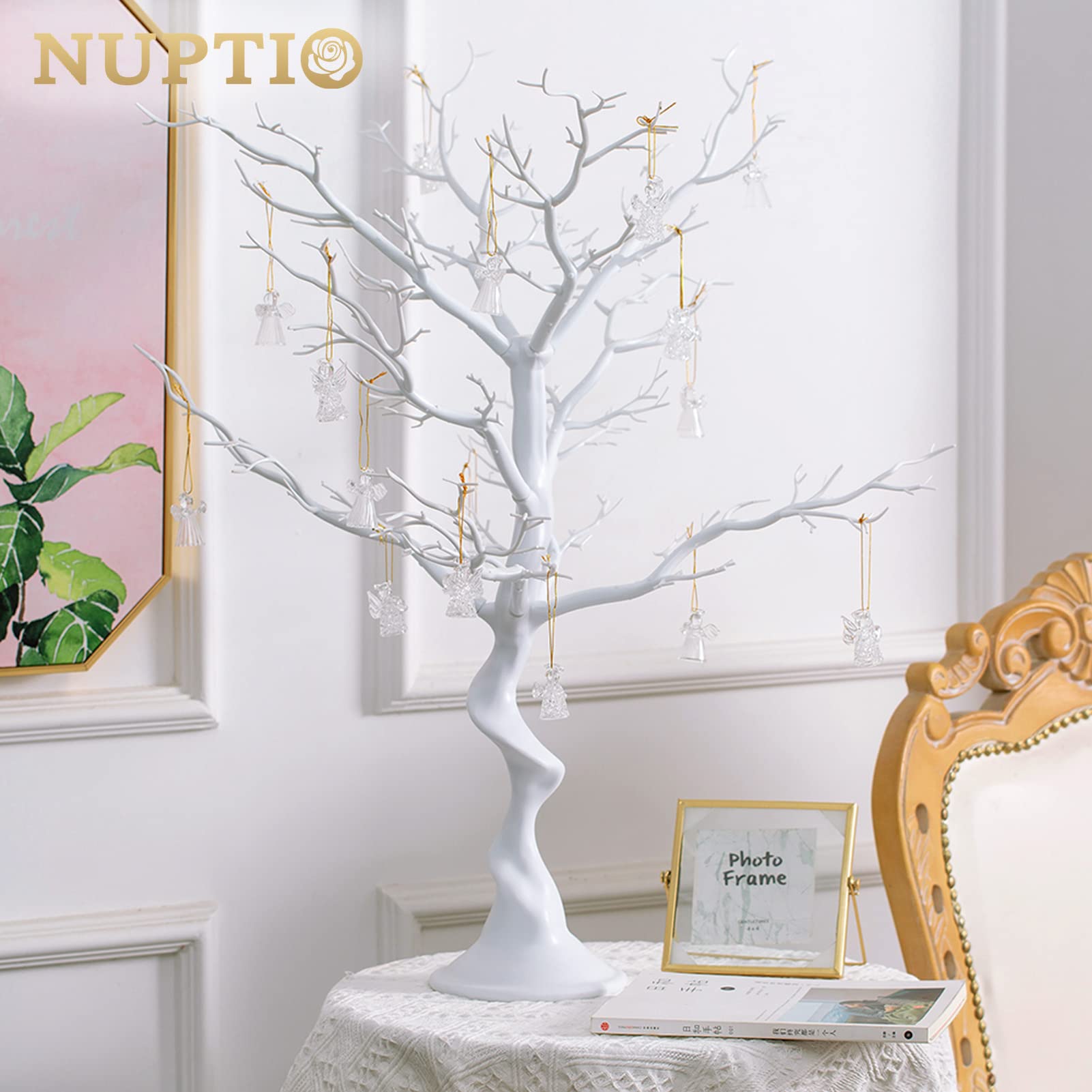 30 Inch White Artificial Manzanita Christmas Tree Branches - 2 Pack Wedding Centerpiece for Tables, Holiday & Christmas Decorations - Perfect for Weddings, Parties, Home & Office Decor