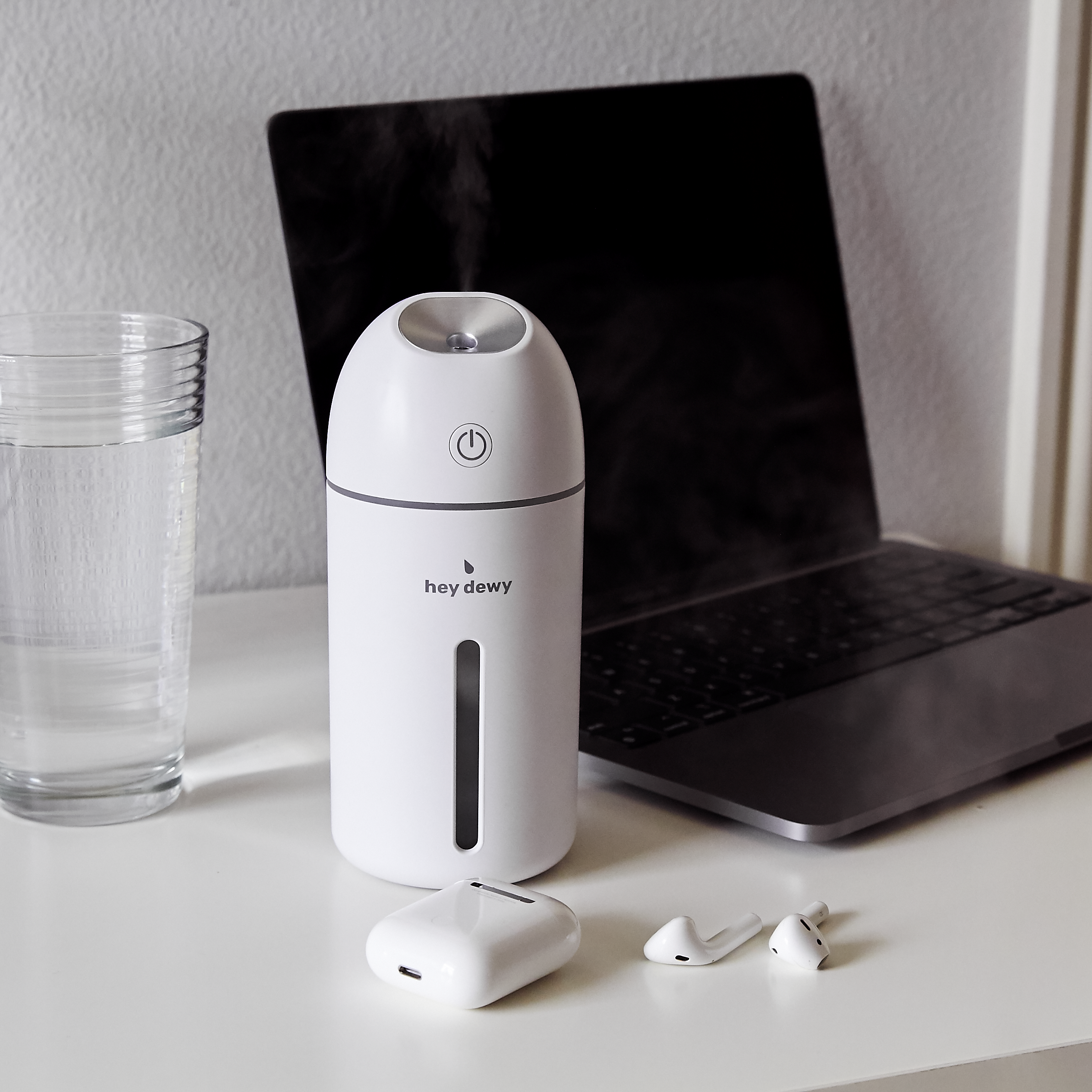 Hey Dewy Portable Facial Humidifier - USB Powered Mini Humidifier for Dry Skin Relief | Perfect for Travel, Office & Bedroom Use