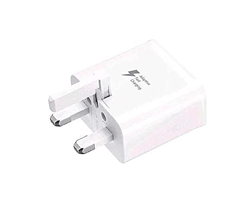 Original Samsung Galaxy A3 (2017) Fast Charger - UK Wall Adapter with USB-C Cable & Braided Type-C Cable - Fast Charging for Galaxy A3 (2017) - Perfect for Home, Office & Travel Use