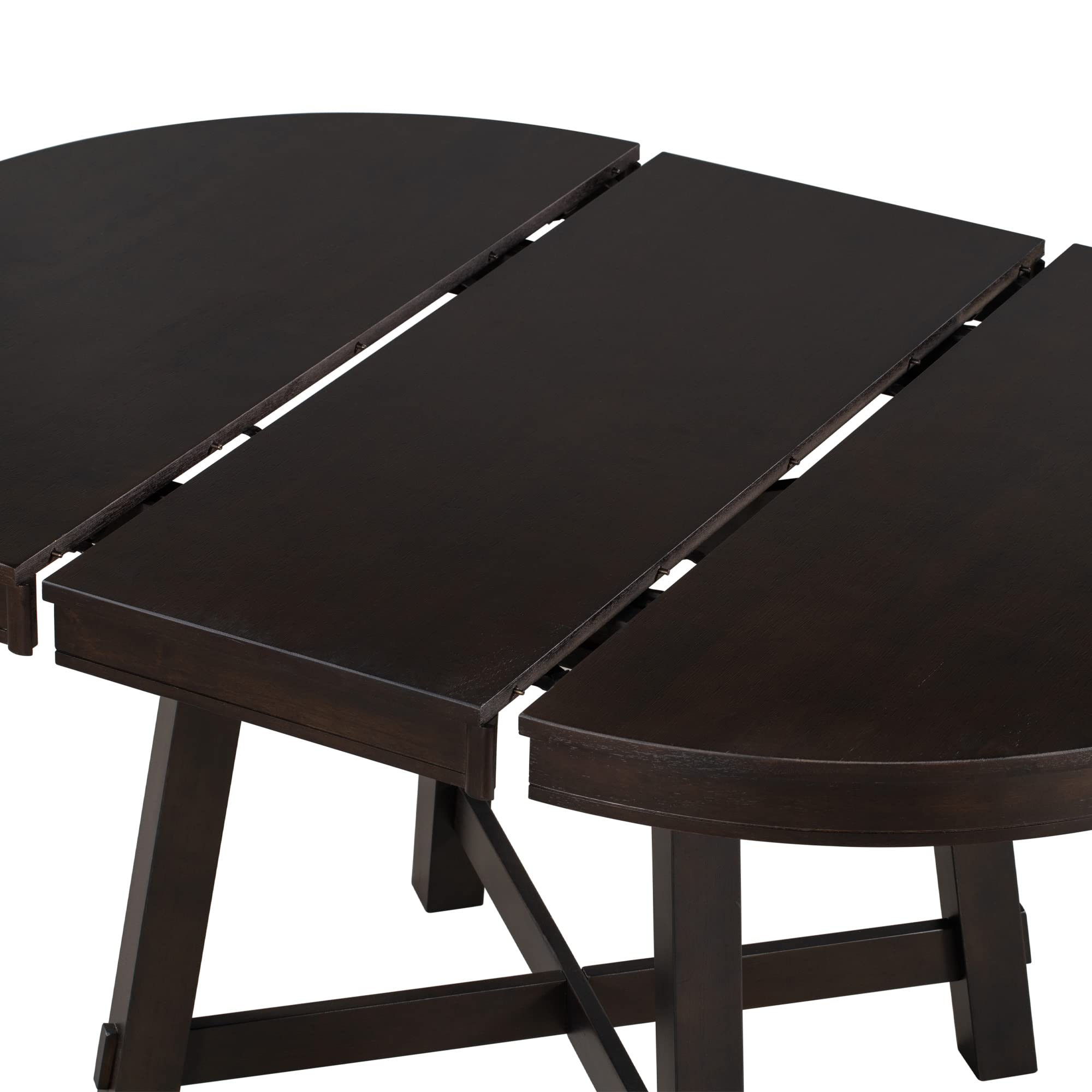 Quarte Farmhouse Round Extendable Dining Table with 16