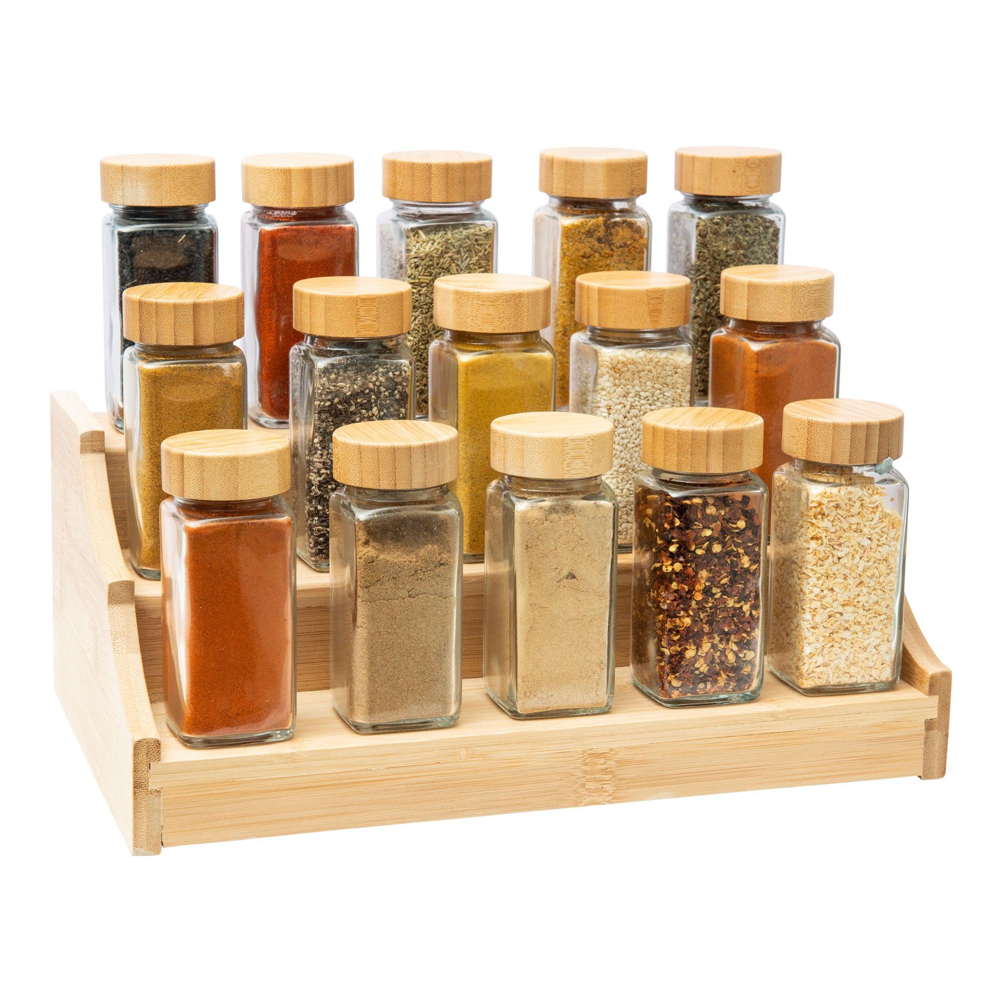Premium Bamboo Spice Shaker Jars - 125ml (4.2oz) for Kitchen, Cooking & Baking - Eco-Friendly Spice Storage with Tight Seal for Freshness - Perfect for Salt, Pepper, Herbs & Seasonings