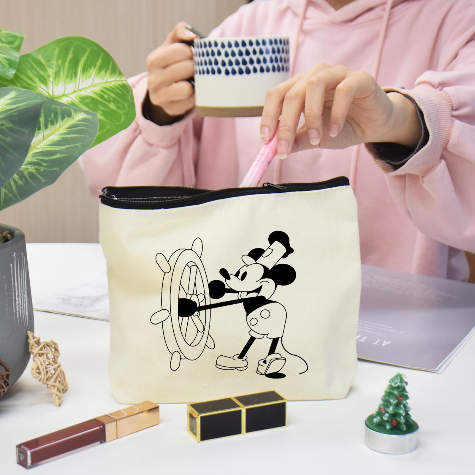 2 Pack Women's Makeup Bags - Waterproof Travel Cosmetic Pouch Organizer for Toiletries | Perfect Gift for Her, Ideal for Travel, Gym & Daily Essentials Storage