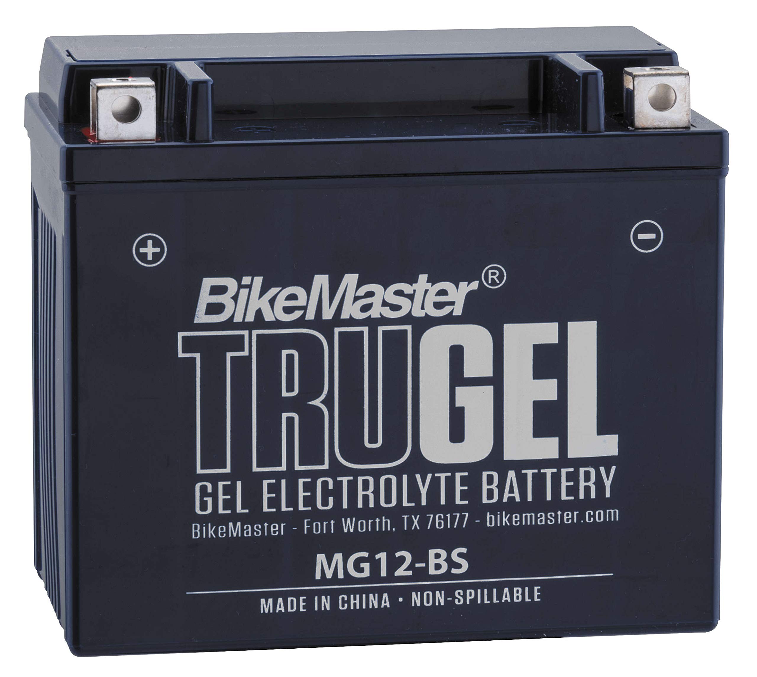 BikeMaster TruGel Battery MG12-BS - High-Performance Motorcycle Battery for Harley, Honda, Yamaha & More | Perfect for Touring, Cruising & Daily Commuting