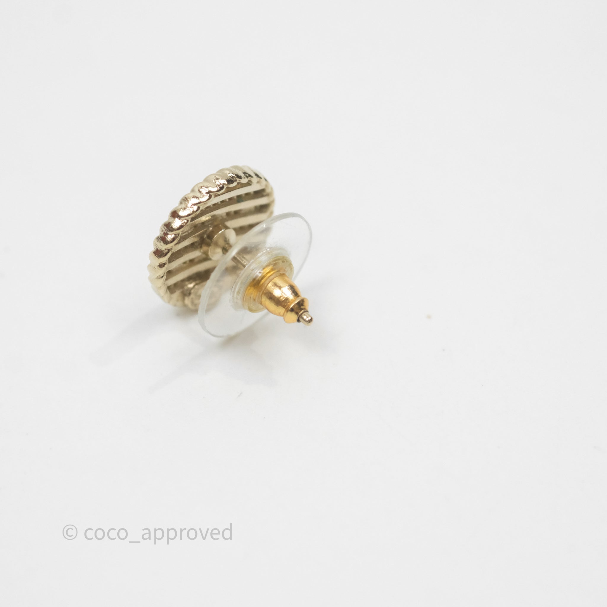 Chanel CC Round Earrings Gold Tone 19C - Luxury Fashion Jewelry for Women, Perfect for Parties, Weddings & Special Occasions