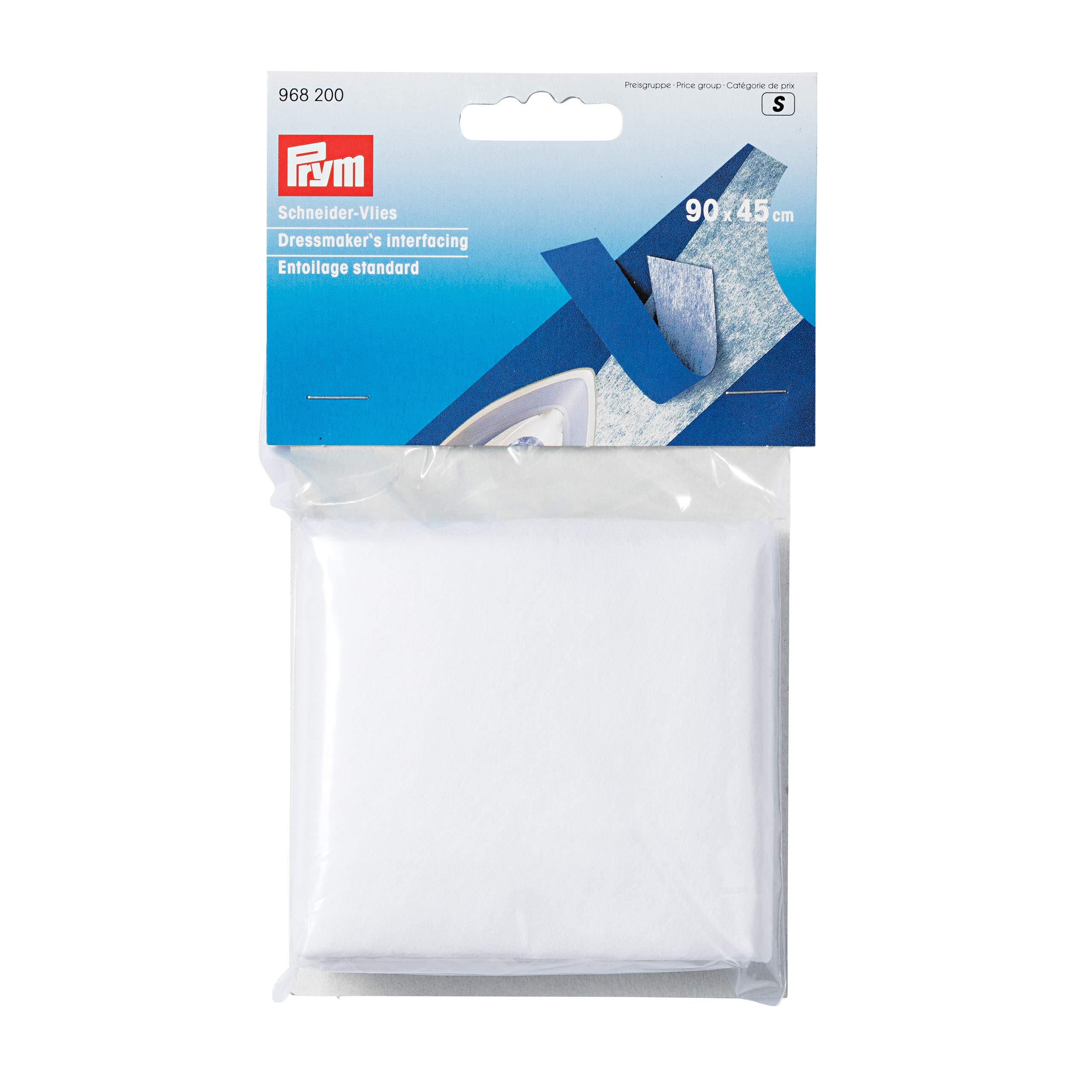 Prym Dressmaker's Fleece Iron-On Interfacing 90 x 45 cm White Fabric Stabilizer for Sewing & Quilting Projects - Perfect for Garment Making, DIY Crafts, and Home Decor