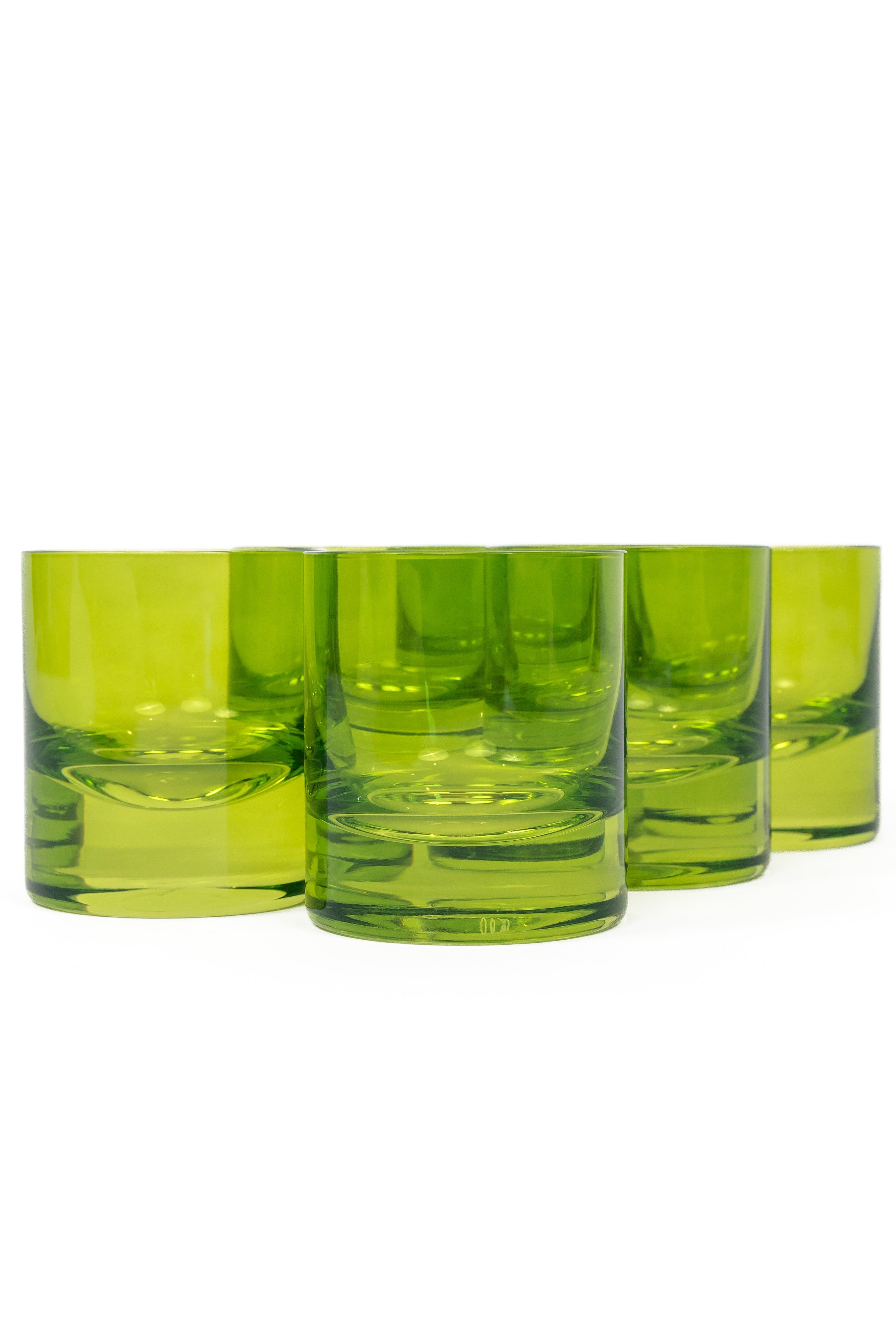 Estelle Colored Rocks Glass Set of 6 - Premium Forest Green Drinking Glasses for Cocktails, Whiskey & Bourbon - Perfect for Home Bar, Parties & Gifts