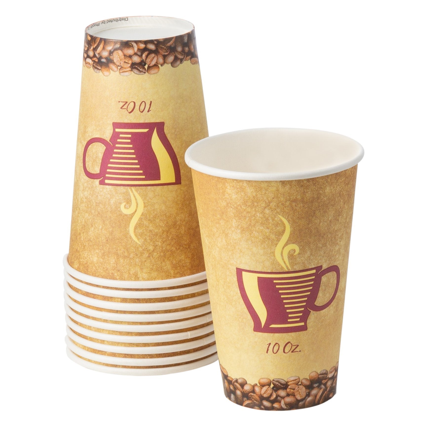 Eco-Friendly Disposable Paper Coffee Cups with Lids - 12oz/16oz Bulk Pack for Hot & Cold Beverages - Perfect for Office, Cafes, and Home Use