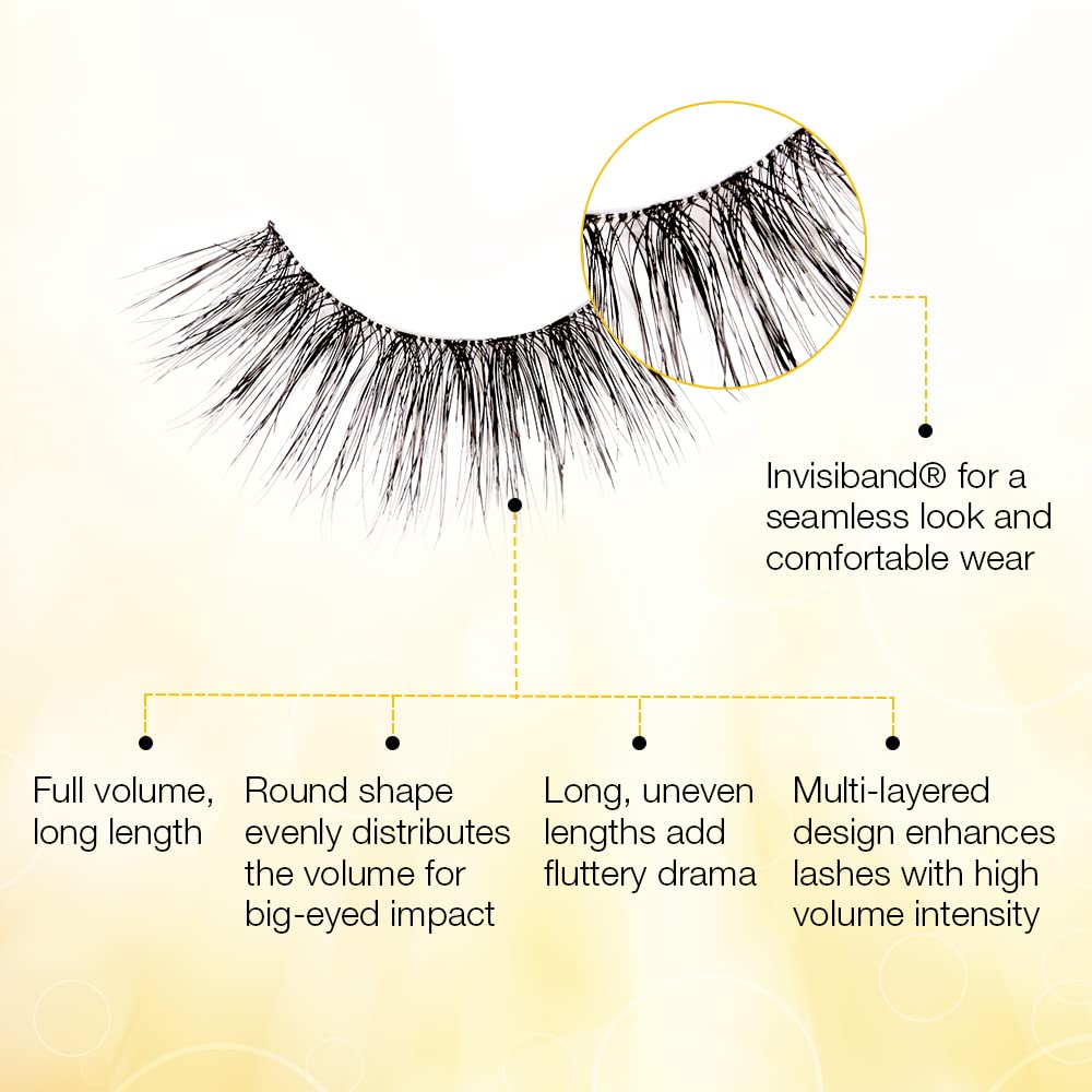 Ardell TextureEyes False Lashes 586 - Natural Textured Reusable False Eyelashes for Everyday Wear, Lightweight Lash Strips for Enhanced Eye Look, 1 Pair - Perfect for Weddings, Parties & Special Occasions