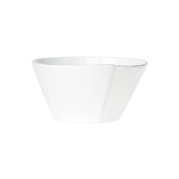 White Lastra Medium Stacking Serving Bowl - Durable Porcelain Dish for Entertaining, Salad, Pasta & Family Dinners | Perfect for Parties, Potlucks & Everyday Use