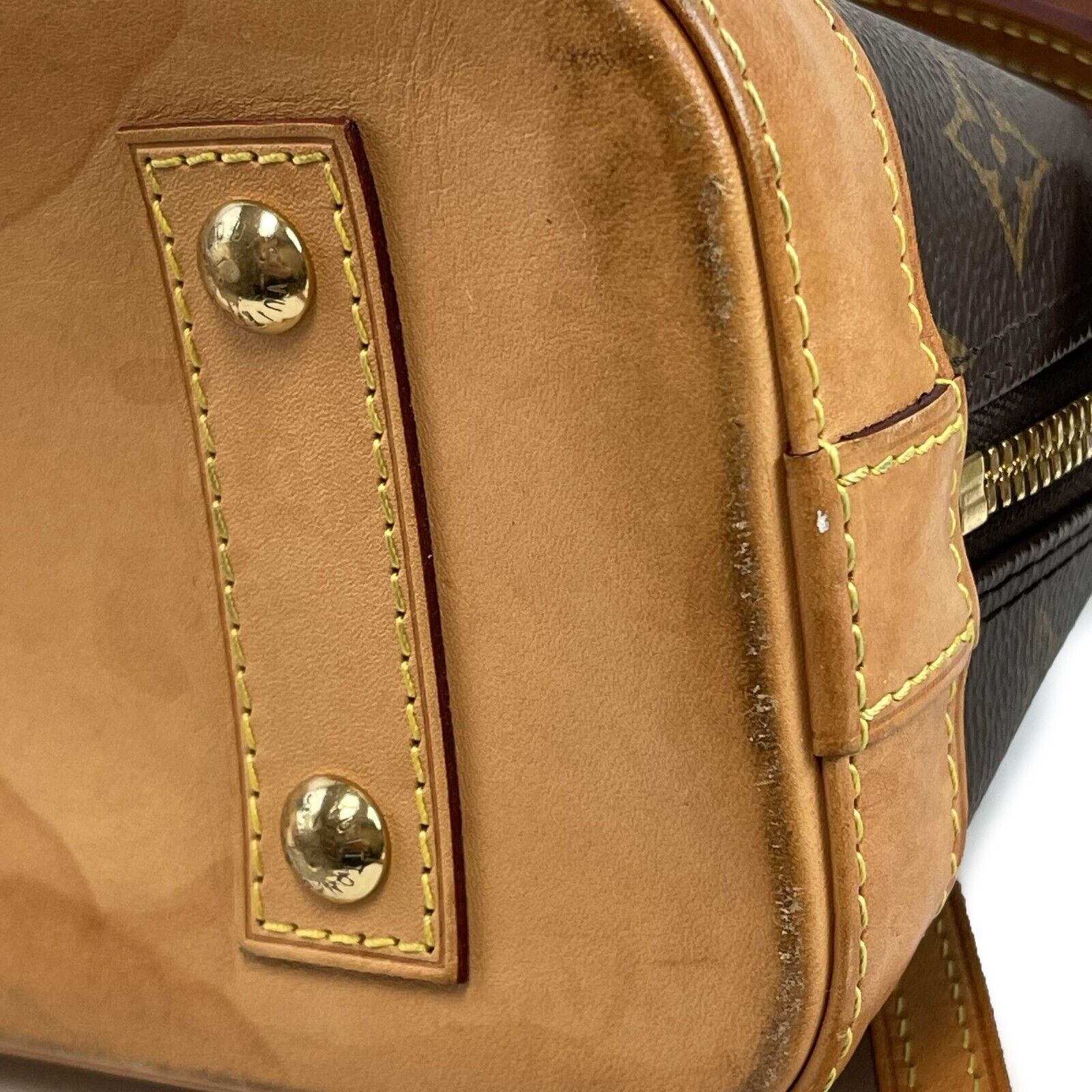 Authentic Louis Vuitton Alma BB Monogram Crossbody Bag with Lock & Key - Luxury Brown Leather Handbag for Women, Perfect for Date Night & Travel Accessories