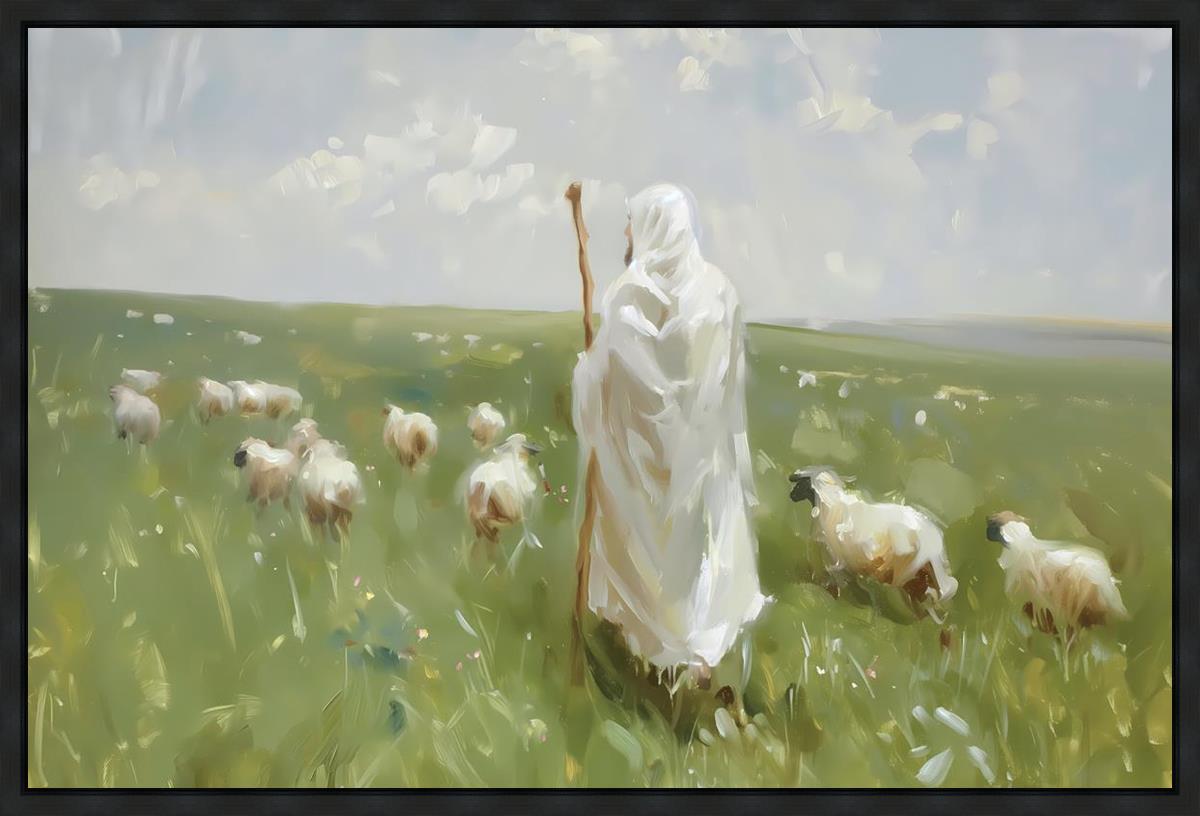 He Leadeth My Soul Gallery Wrap Canvas - Inspirational Christian Wall Art for Home, Office & Church Decor - Perfect for Living Room, Bedroom & Prayer Spaces