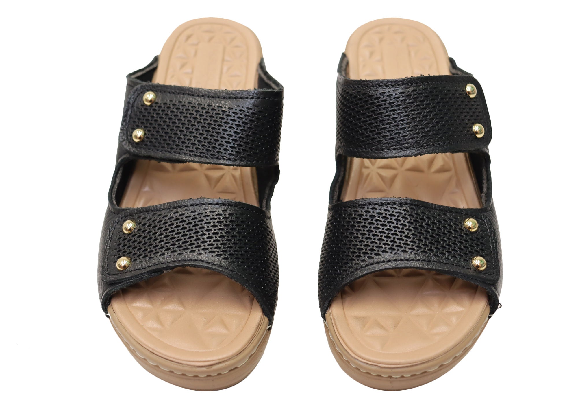 Pegada Mya Women's Comfortable Leather Slides Sandals - Handmade in Brazil - Perfect for Beach, Pool & Summer Casual Wear
