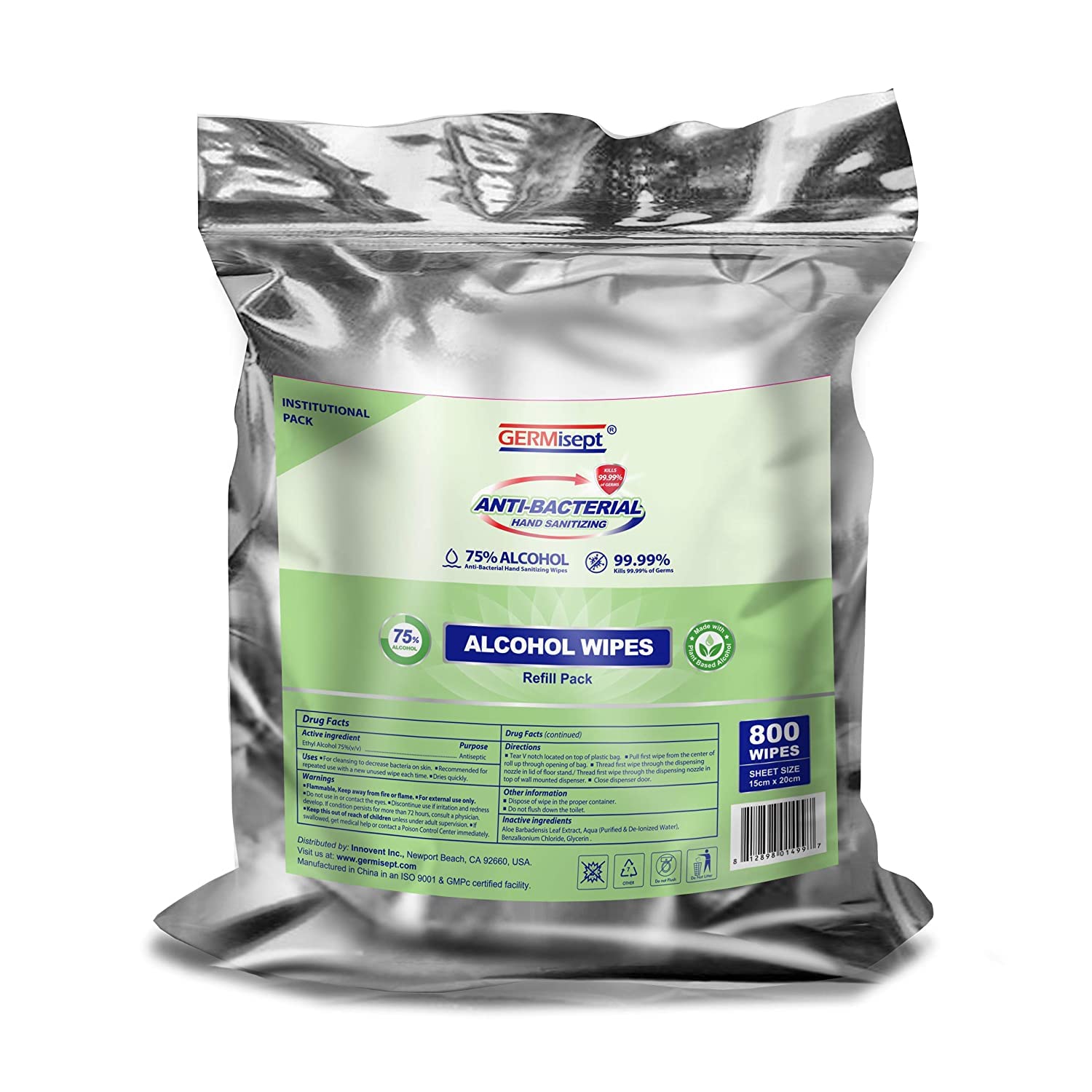 Premium Heavy-Duty Gym Equipment Cleaning Wipes - 4 Rolls (3200 Wipes) for Wellness Centers, Fitness Facilities & Institutional Use - Disinfectant Wipes for Exercise Machines, Yoga Mats & Fitness Equipment