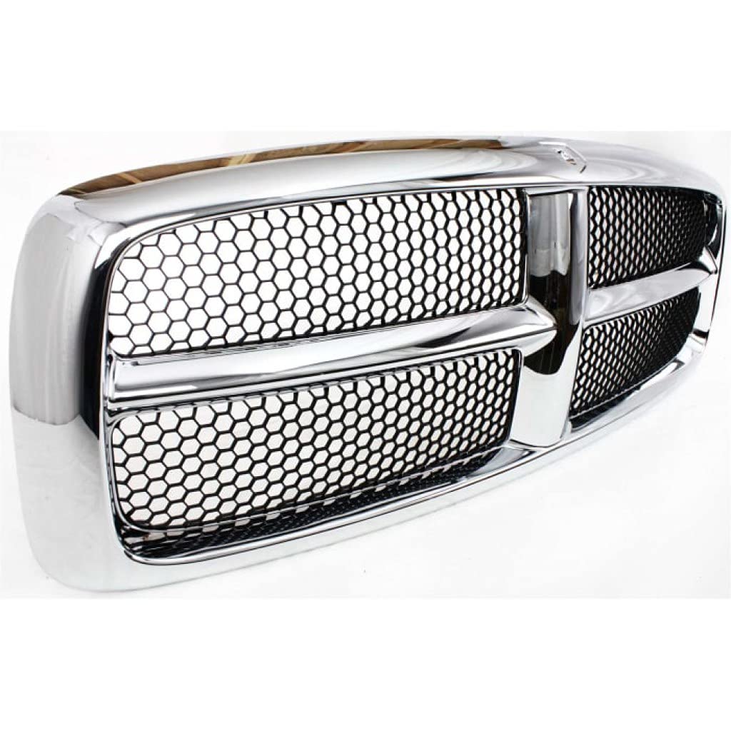 2003-2005 Dodge Ram 2500/3500 Honeycomb Grille Assembly - Chrome Shell with Paint-to-Match Insert | OEM CH1200248 & 55077185AG | Perfect for Truck Upgrades & Off-Road Adventures