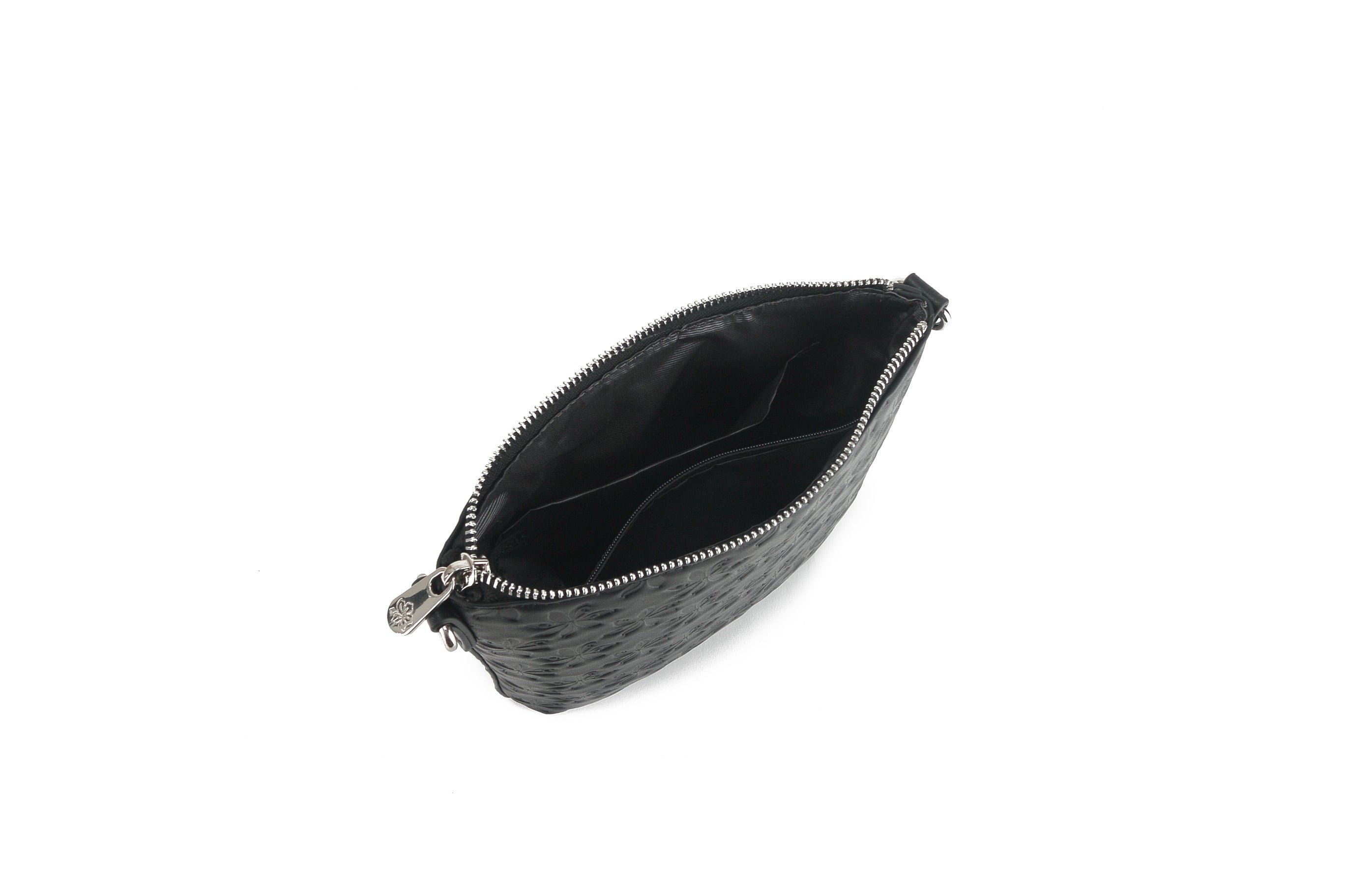 Lisa Tiare Embossed Black Crossbody Bag for Women - Stylish Shoulder Purse with Adjustable Strap, Perfect for Work, Travel & Everyday Use