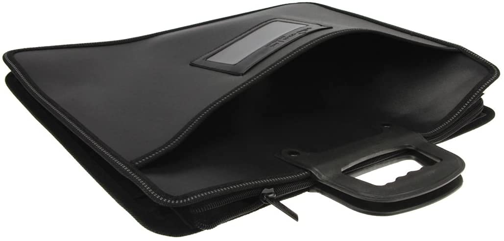 Waterproof Expandable Nylon Business Document Bag - A4 File Organizer with Laptop Pocket & Multiple Compartments | Perfect for Office, Travel, and Professional Meetings