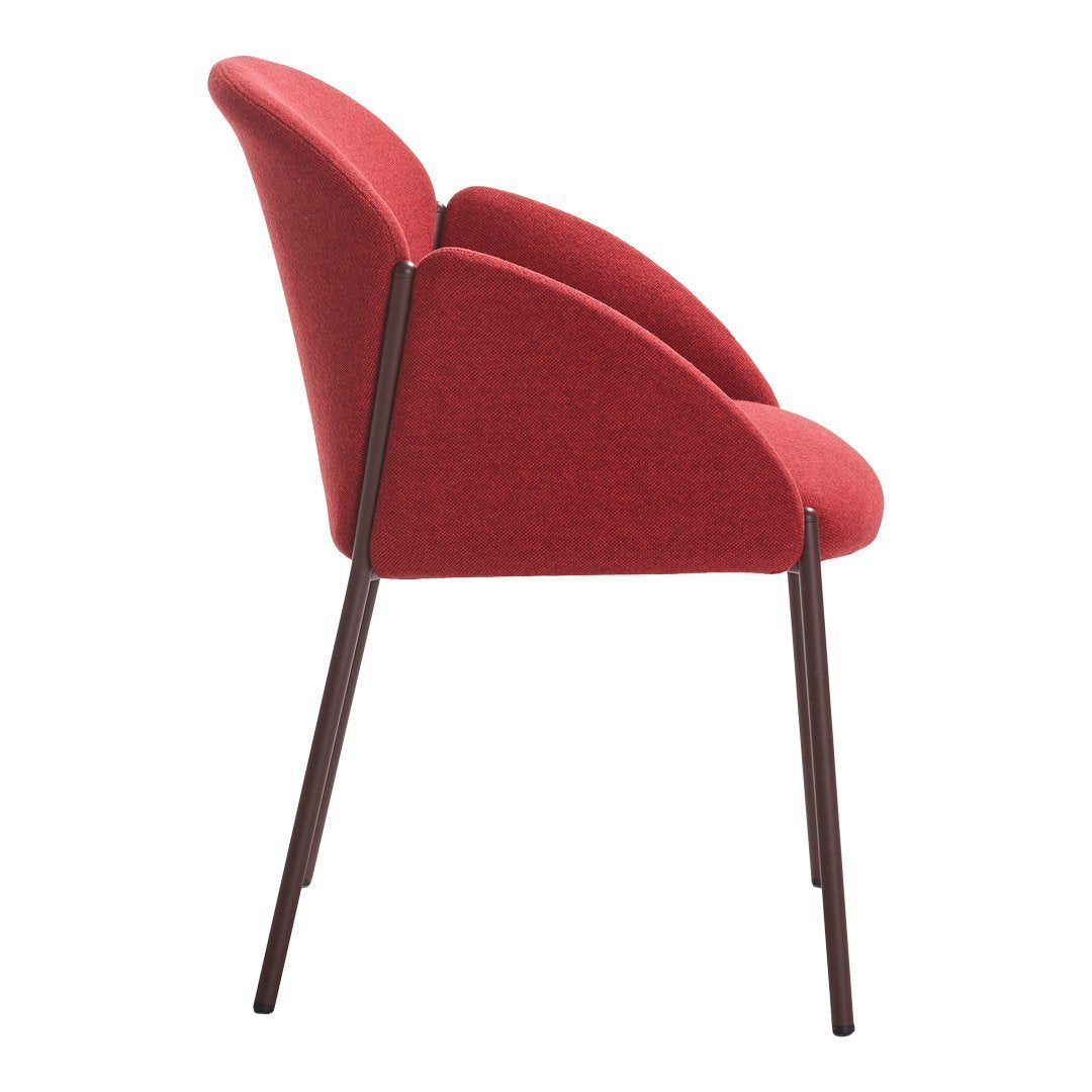 Andrea Modern Dining Chair - Upholstered Fabric Seat, Sturdy Wooden Legs - Perfect for Kitchen, Dining Room, Breakfast Nook & Home Office